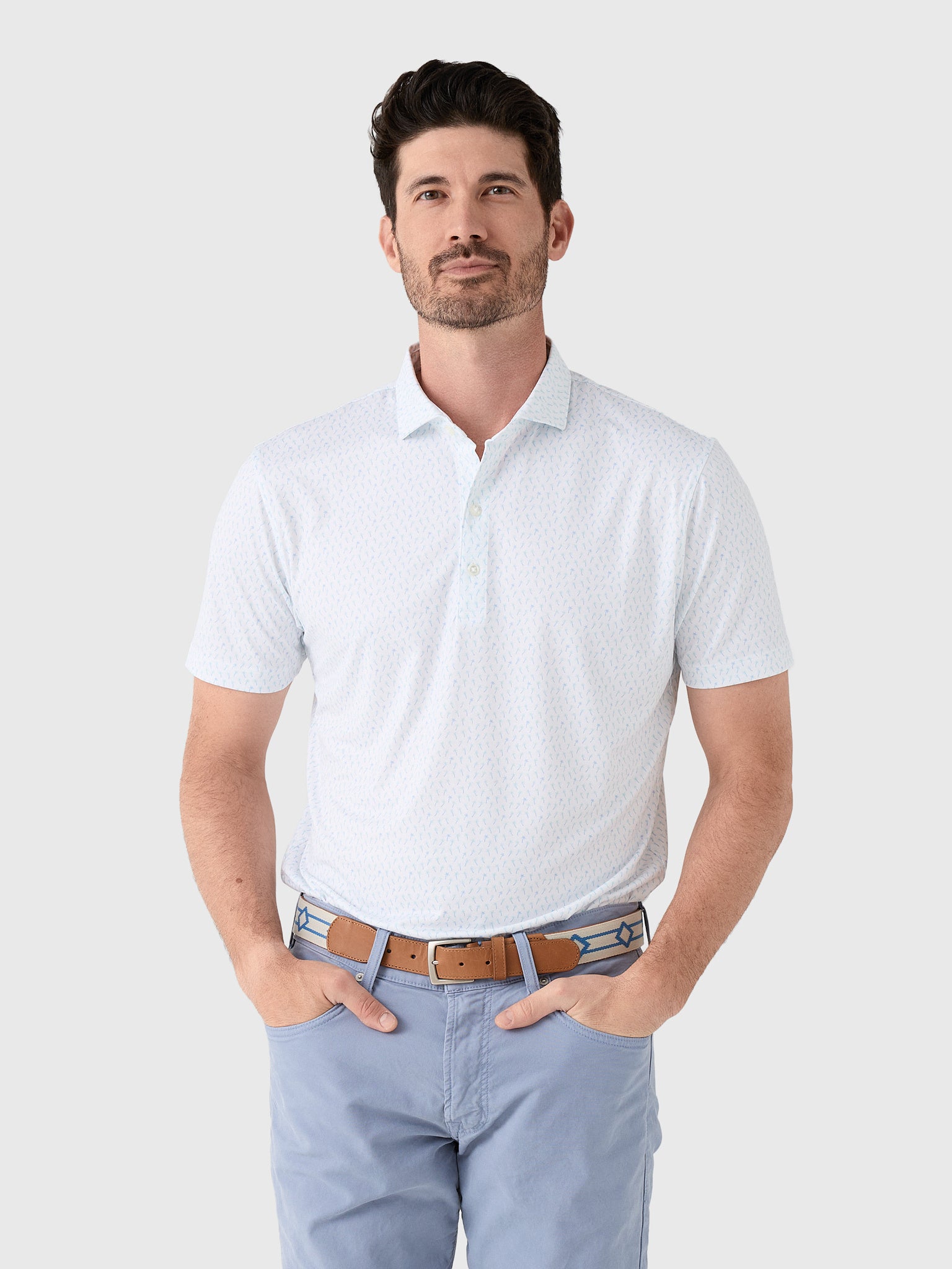 Johnnie-O Men's Marina Performance Jersey Polo - Saint Bernard
