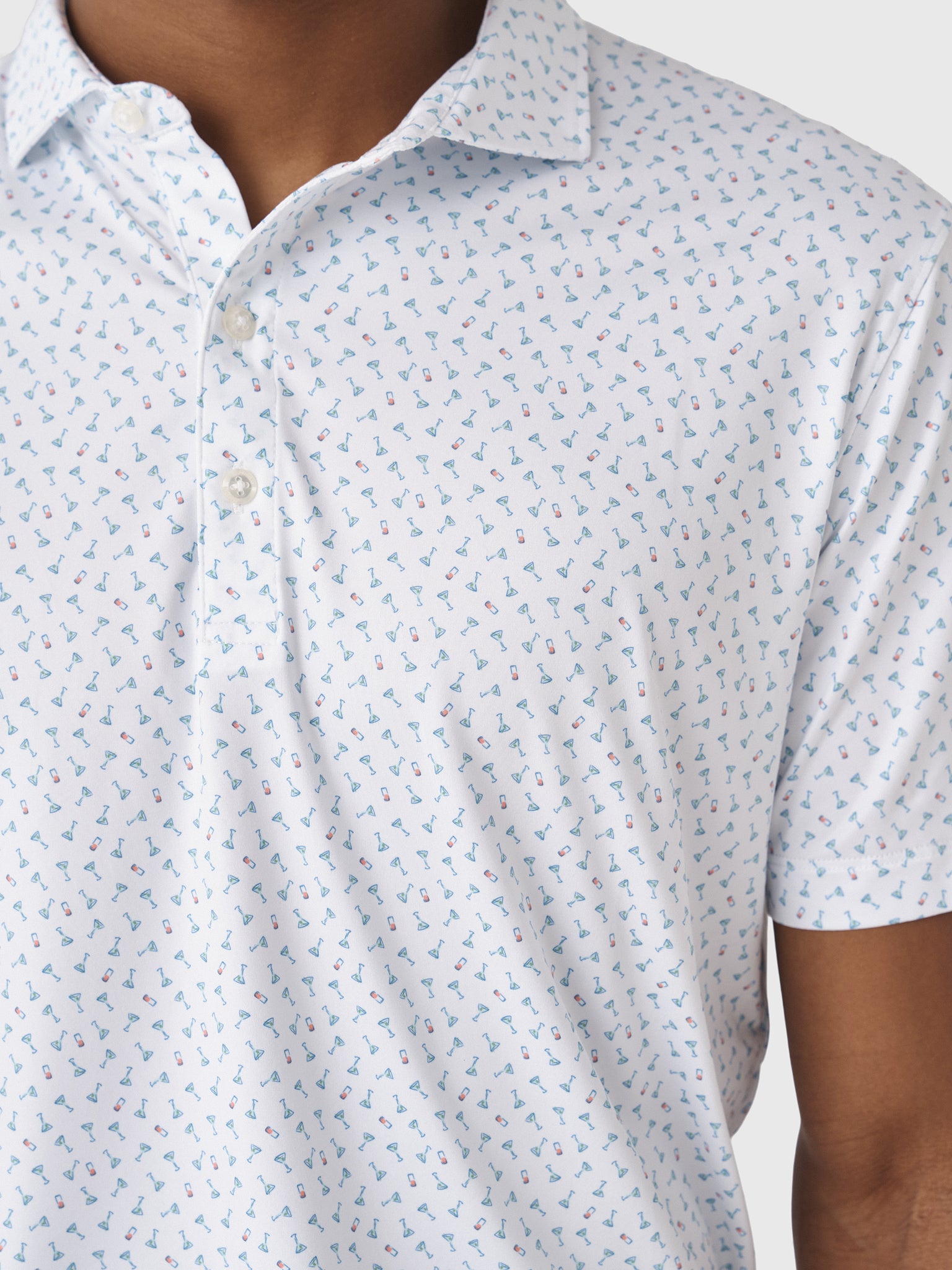 Johnnie-O Men's Tini Dancer Featherweight Performance Polo - Saint Bernard