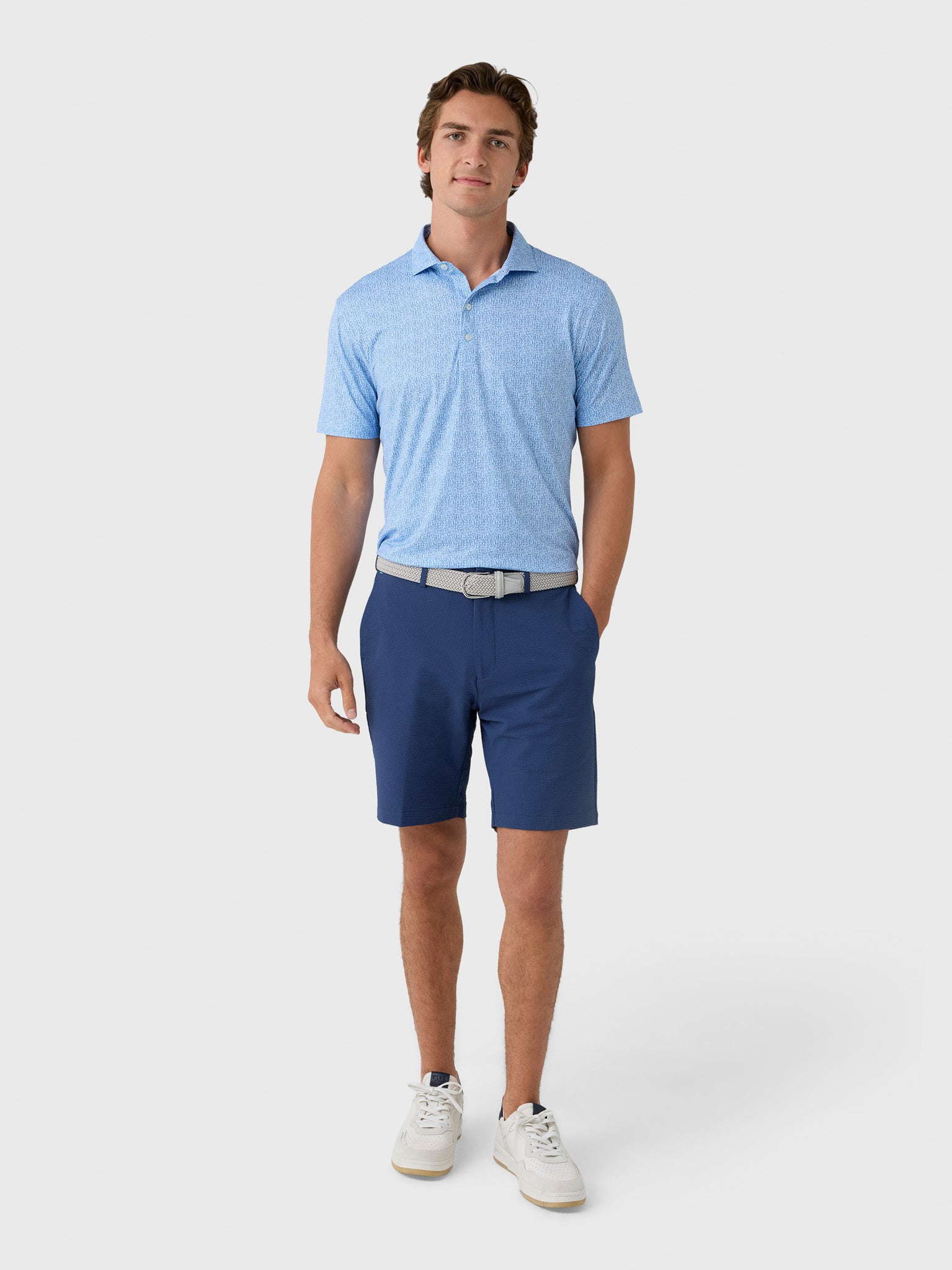 Johnnie-O Men's Popping Tops Performance Featherweight Polo - Saint Bernard