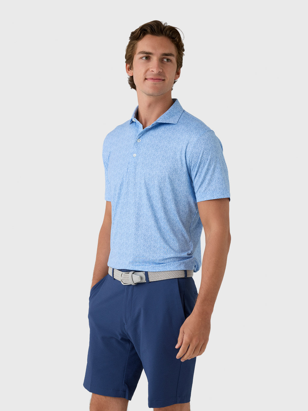 Johnnie-O Men's Popping Tops Performance Featherweight Polo - Saint Bernard