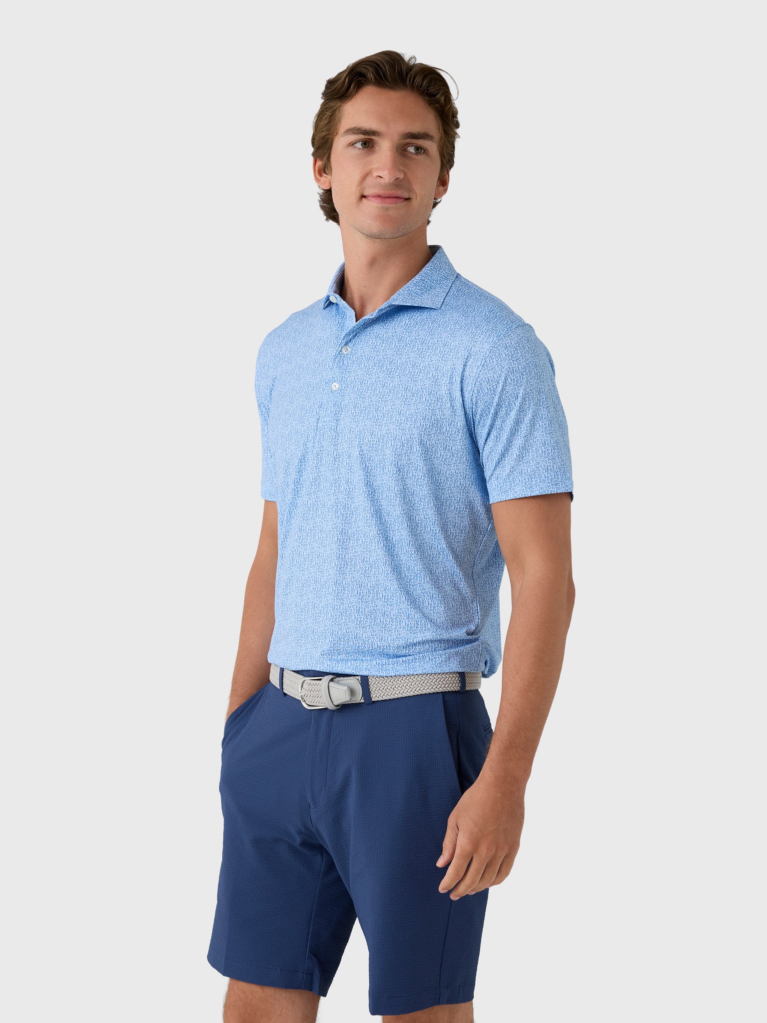 Johnnie-O Men's Popping Tops Performance Featherweight Polo - Saint Bernard