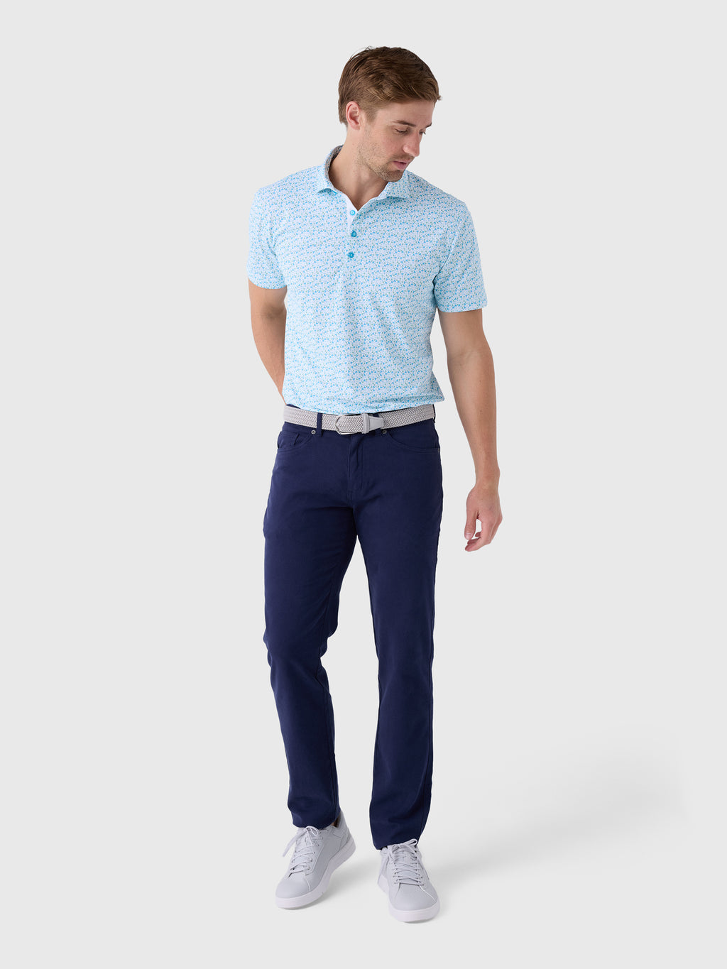 Johnnie-O Men's Cocktail Time Performance Mesh Polo - Saint Bernard