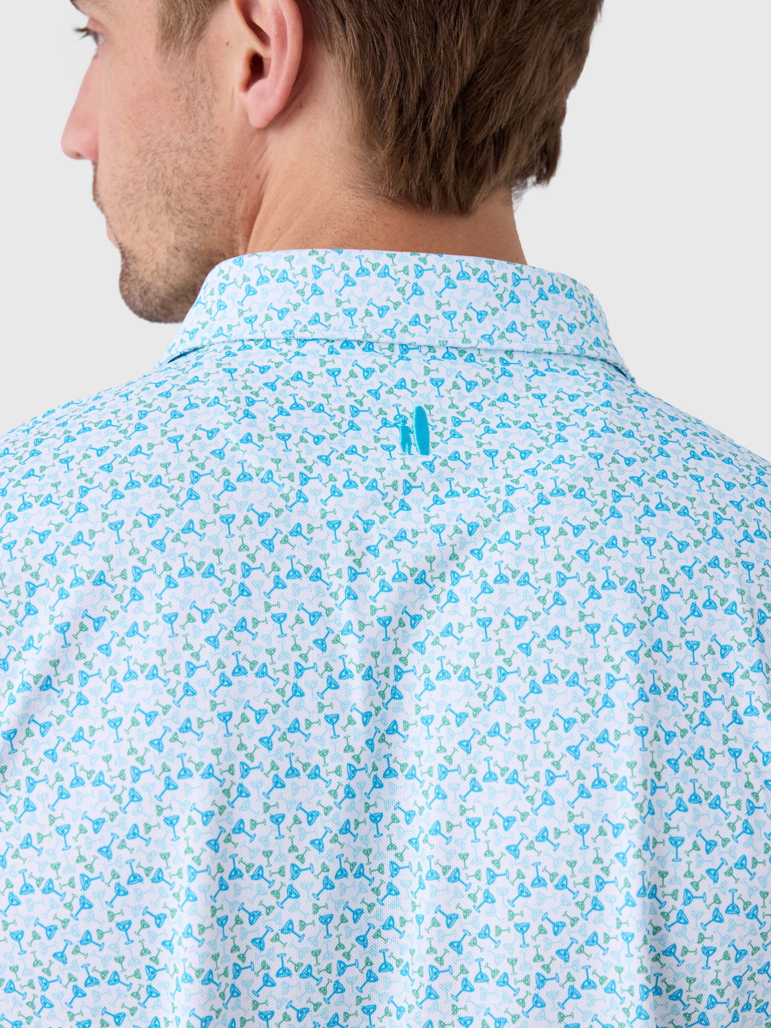 Johnnie-O Men's Cocktail Time Performance Mesh Polo - Saint Bernard