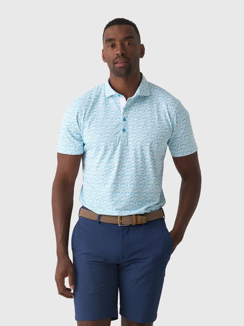 Johnnie-O Men's Cocktail Time Performance Mesh Polo