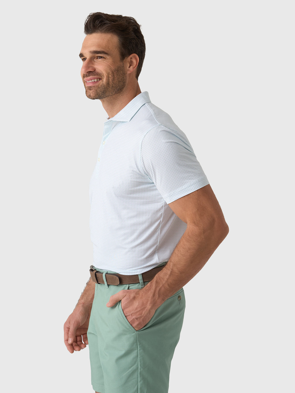 Johnnie-O Men's Tee Party Featherweight Performance Polo - Saint Bernard
