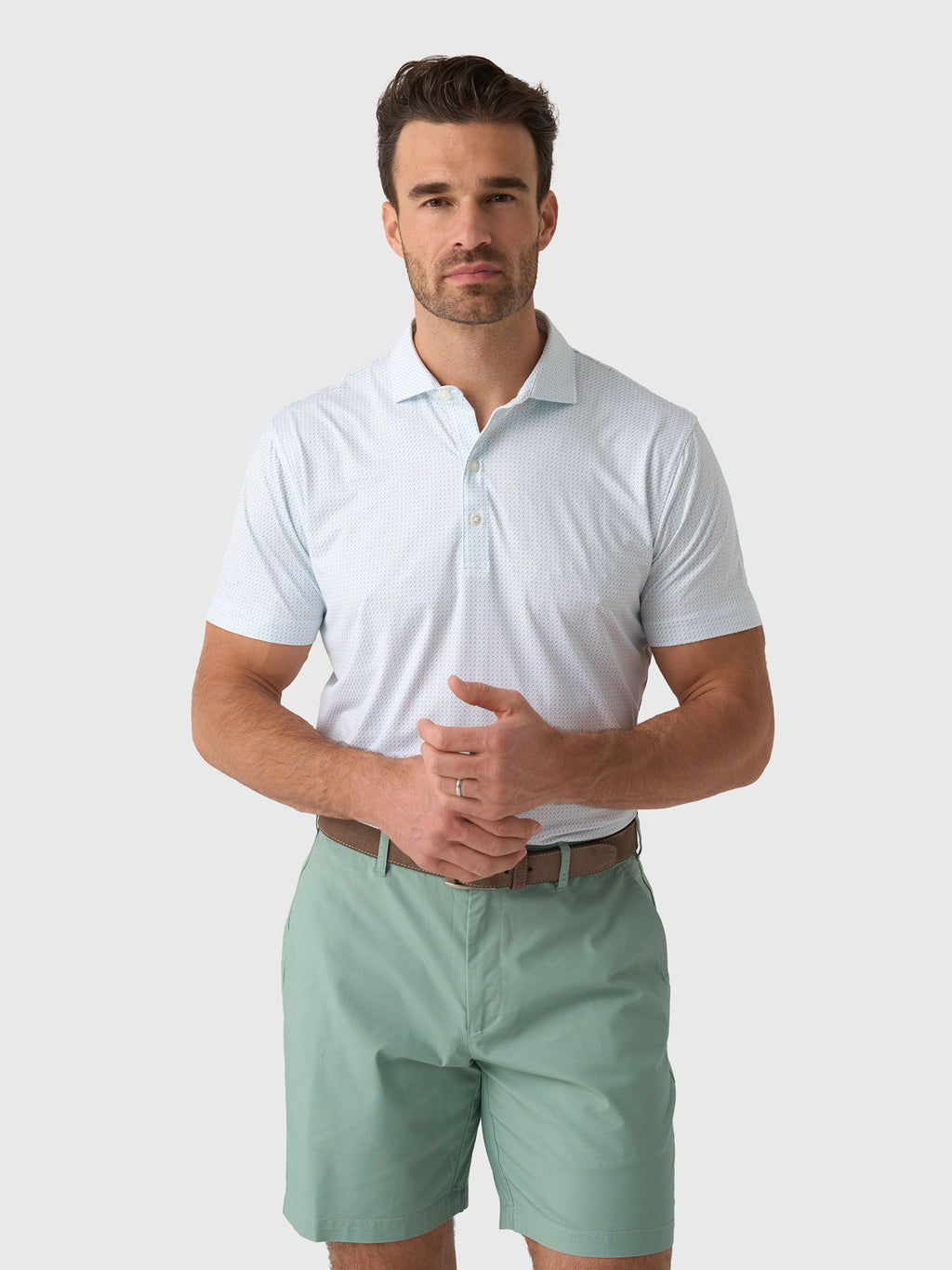 Johnnie-O Men's Tee Party Featherweight Performance Polo - Saint Bernard