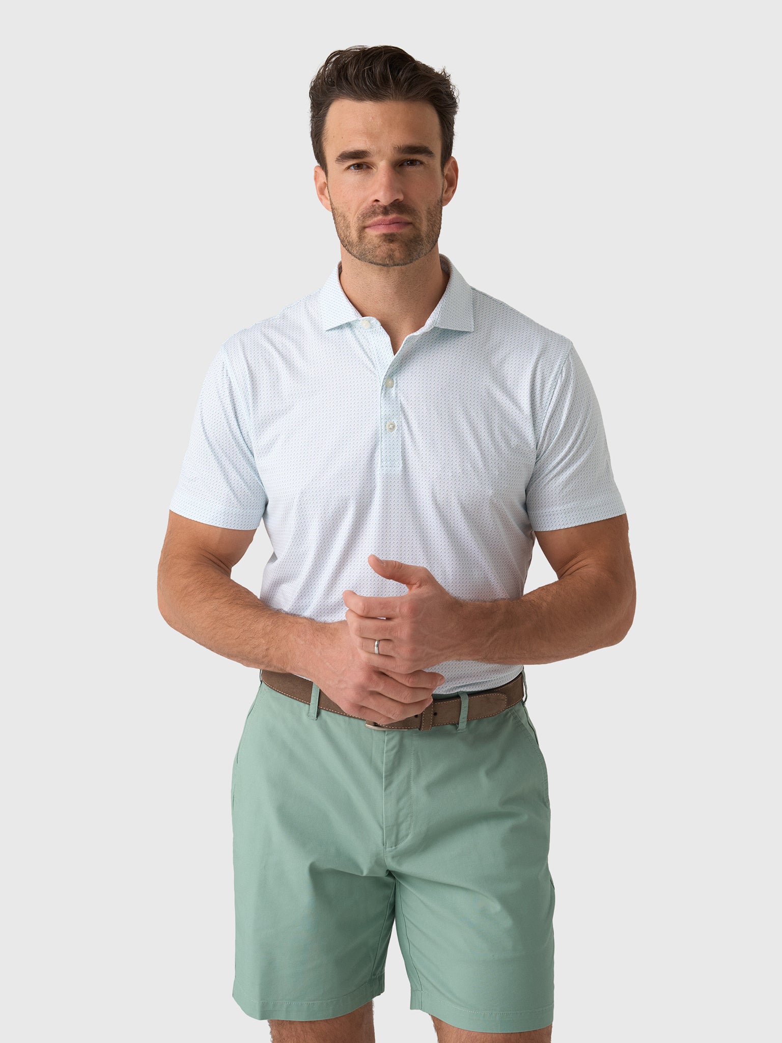 Johnnie-O Men's Tee Party Featherweight Performance Polo - Saint Bernard