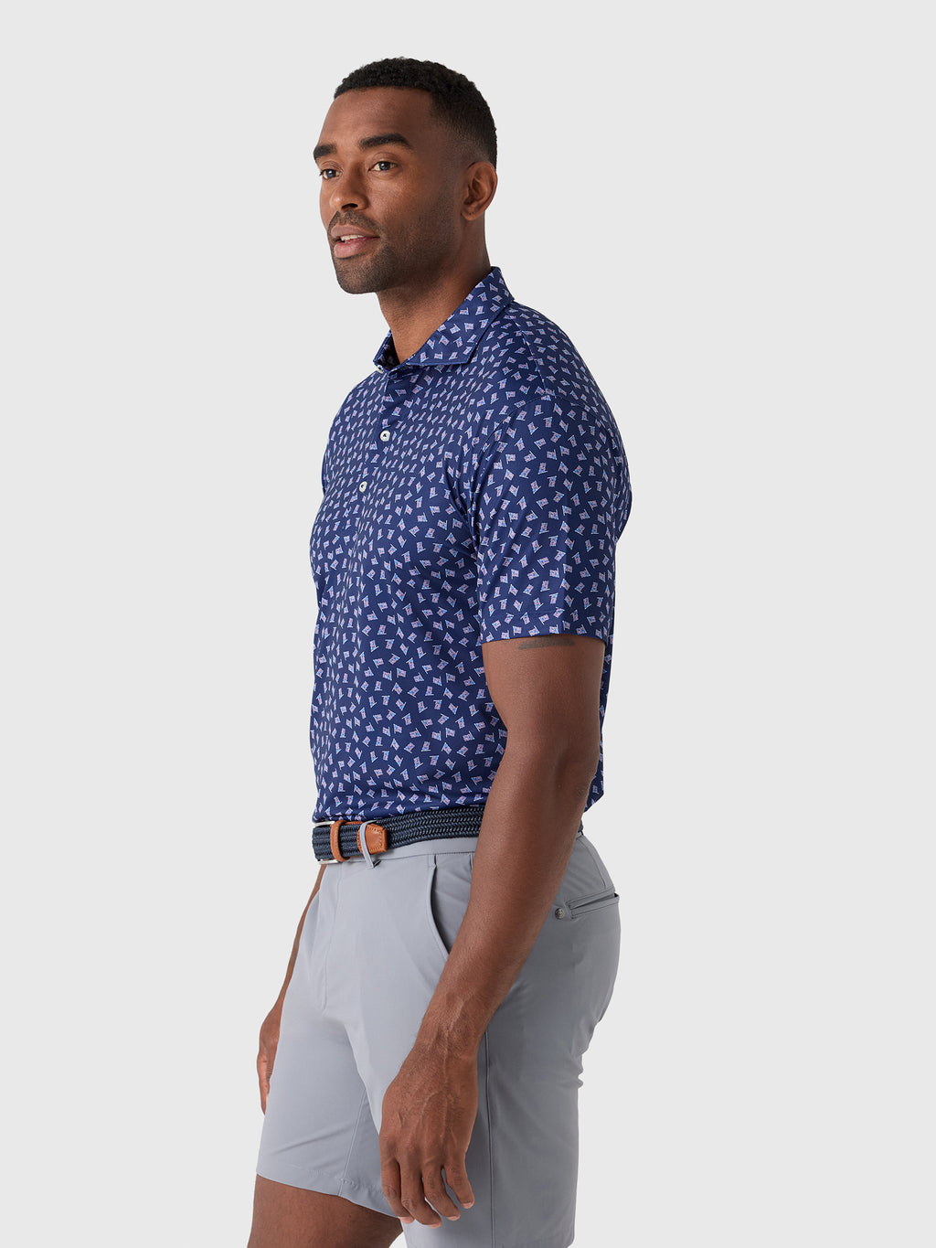 Johnnie-O Men's USA Performance Jersey Polo - Saint Bernard