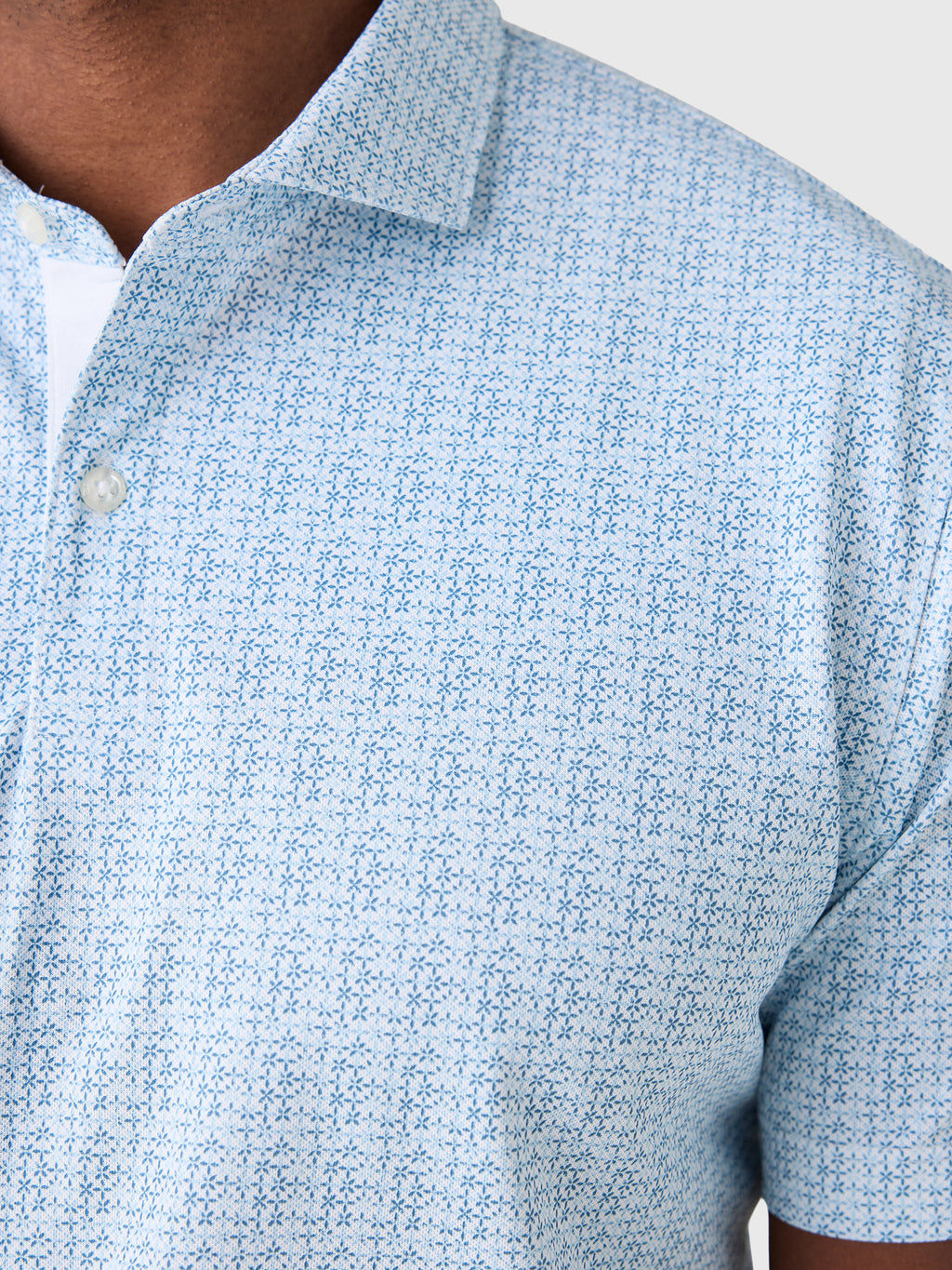 Johnnie-O Men's Vintage Floral Performance Mesh Polo - Saint Bernard