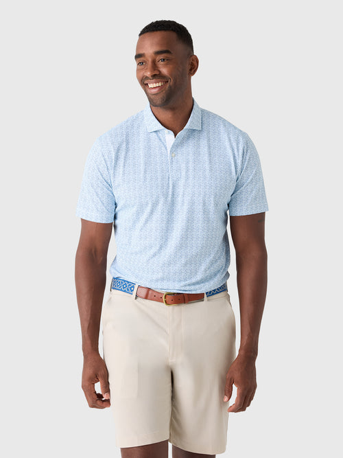 Johnnie-O Men's Vintage Floral Performance Mesh Polo