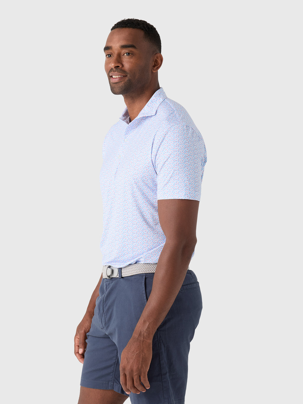 Johnnie-O Men's Petals Featherweight Performance Polo - Saint Bernard