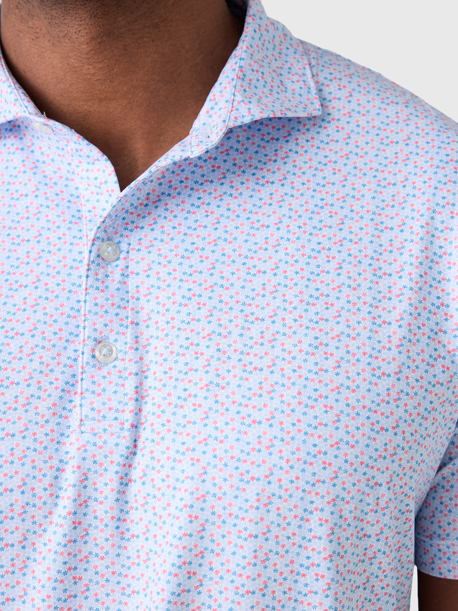 Johnnie-O Men's Petals Featherweight Performance Polo - Saint Bernard