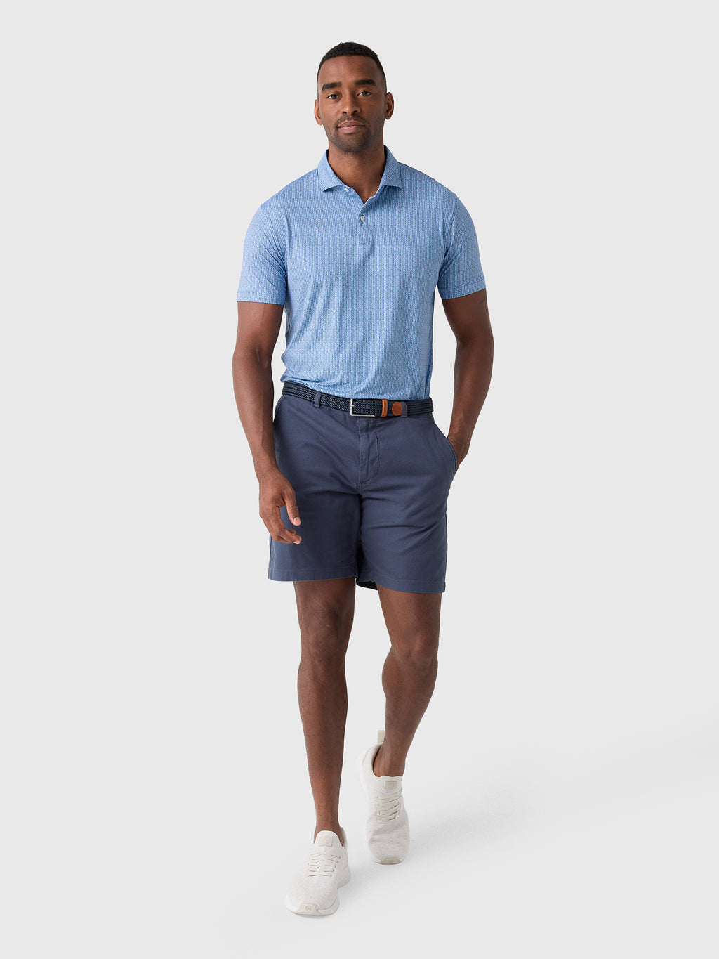 Johnnie-O Men's Fall Flower Featherweight Performance Polo - Saint Bernard