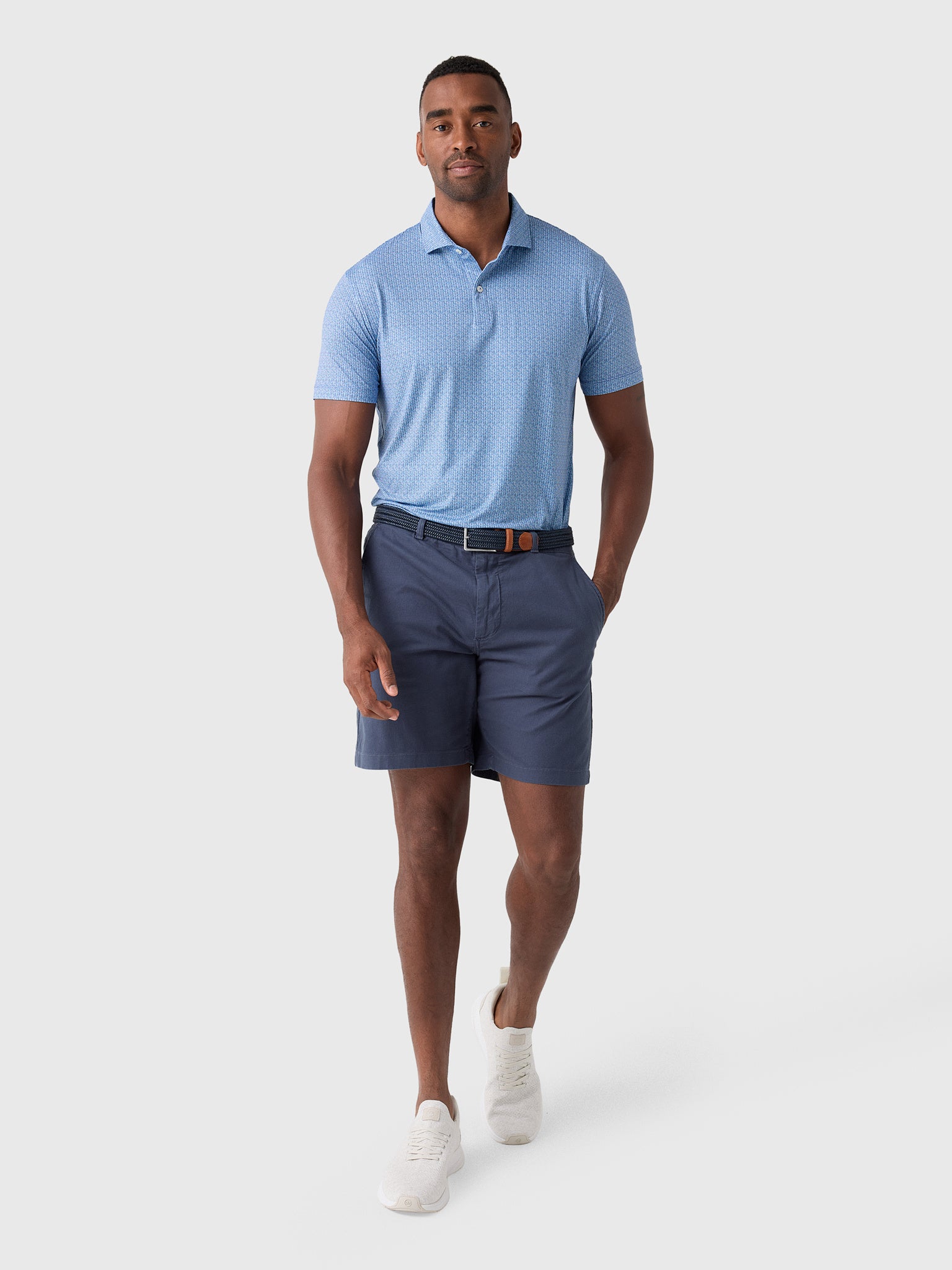 Johnnie-O Men's Fall Flower Featherweight Performance Polo - Saint Bernard