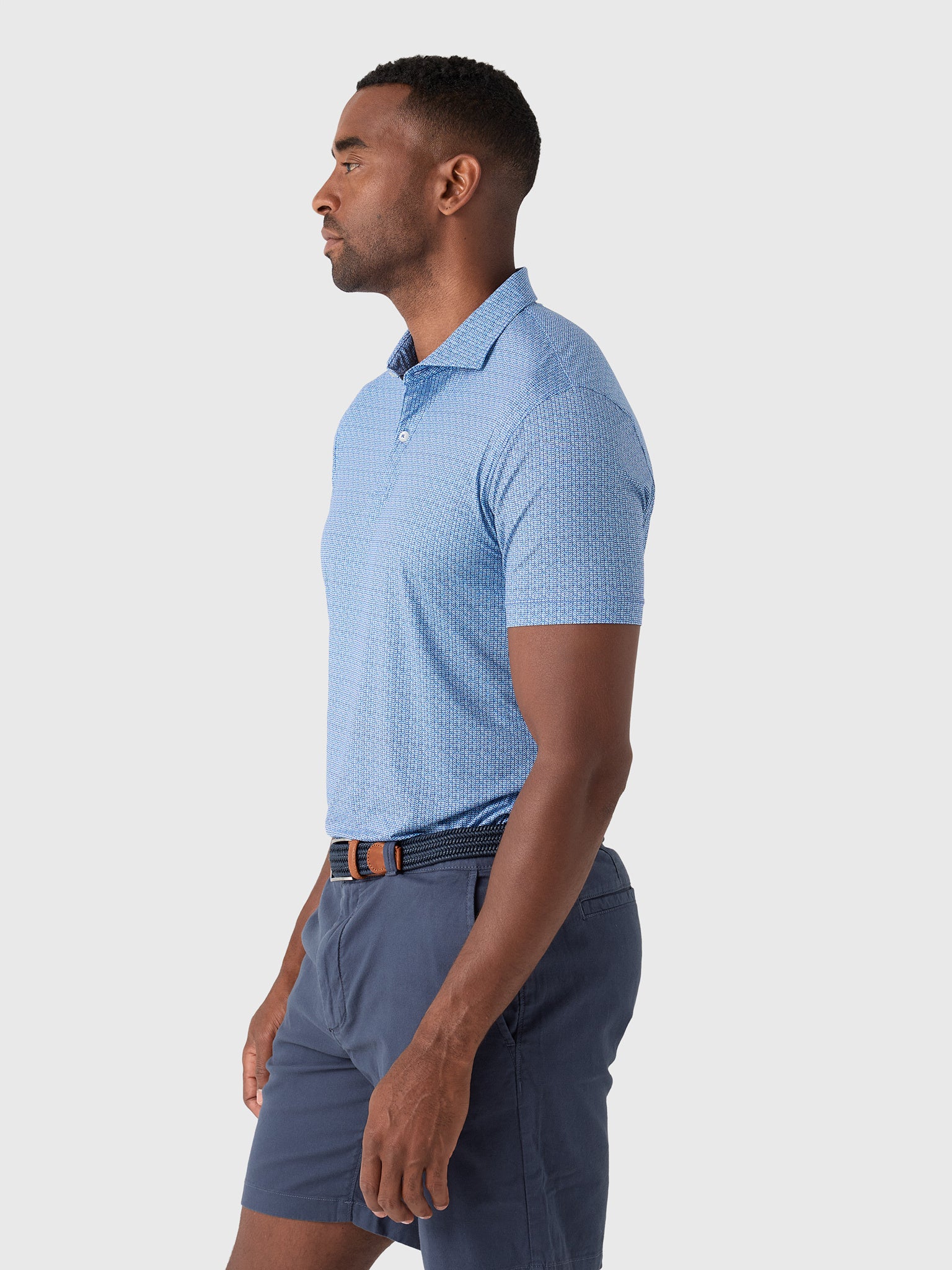 Johnnie-O Men's Fall Flower Featherweight Performance Polo - Saint Bernard