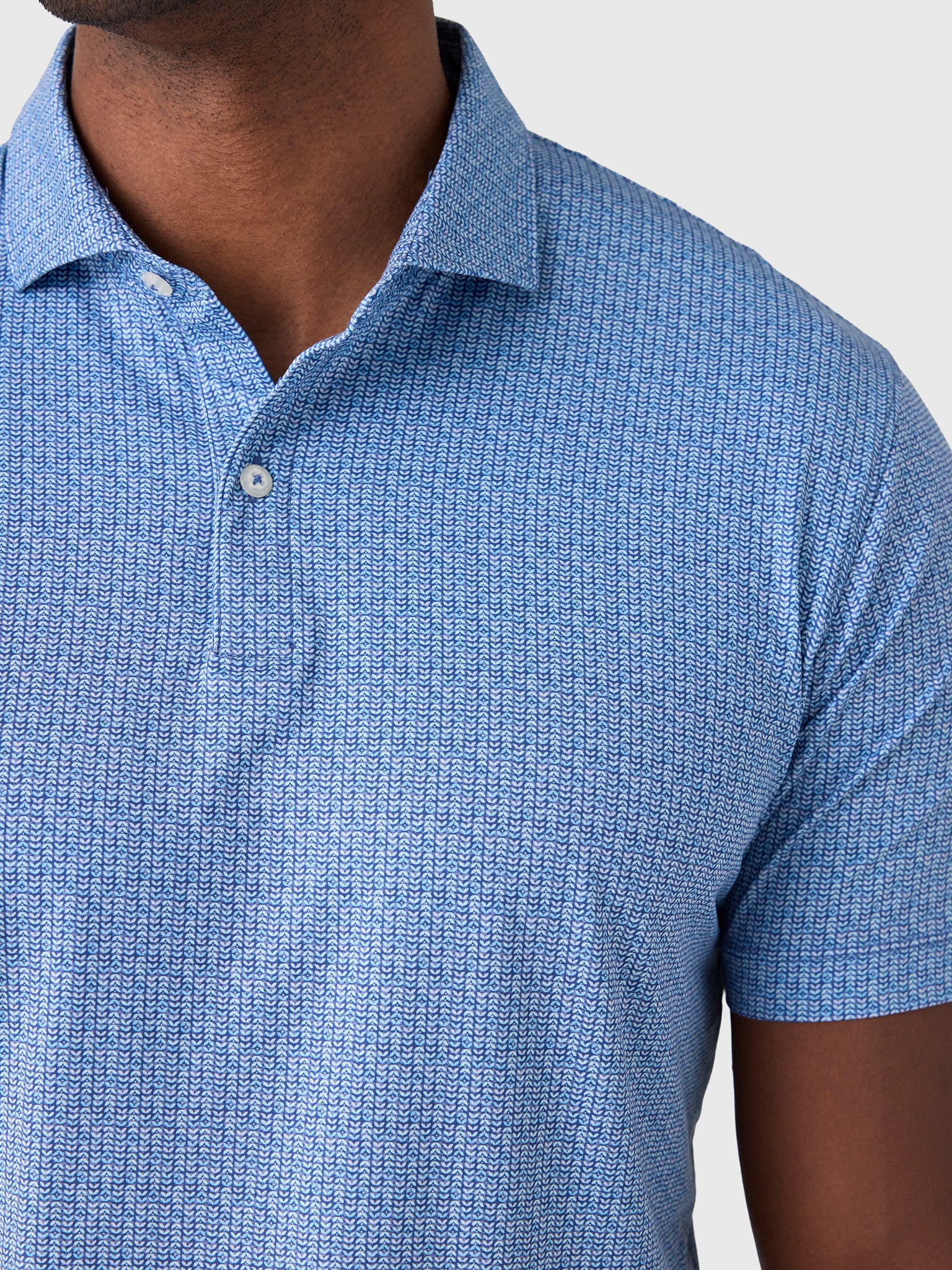 Johnnie-O Men's Fall Flower Featherweight Performance Polo - Saint Bernard