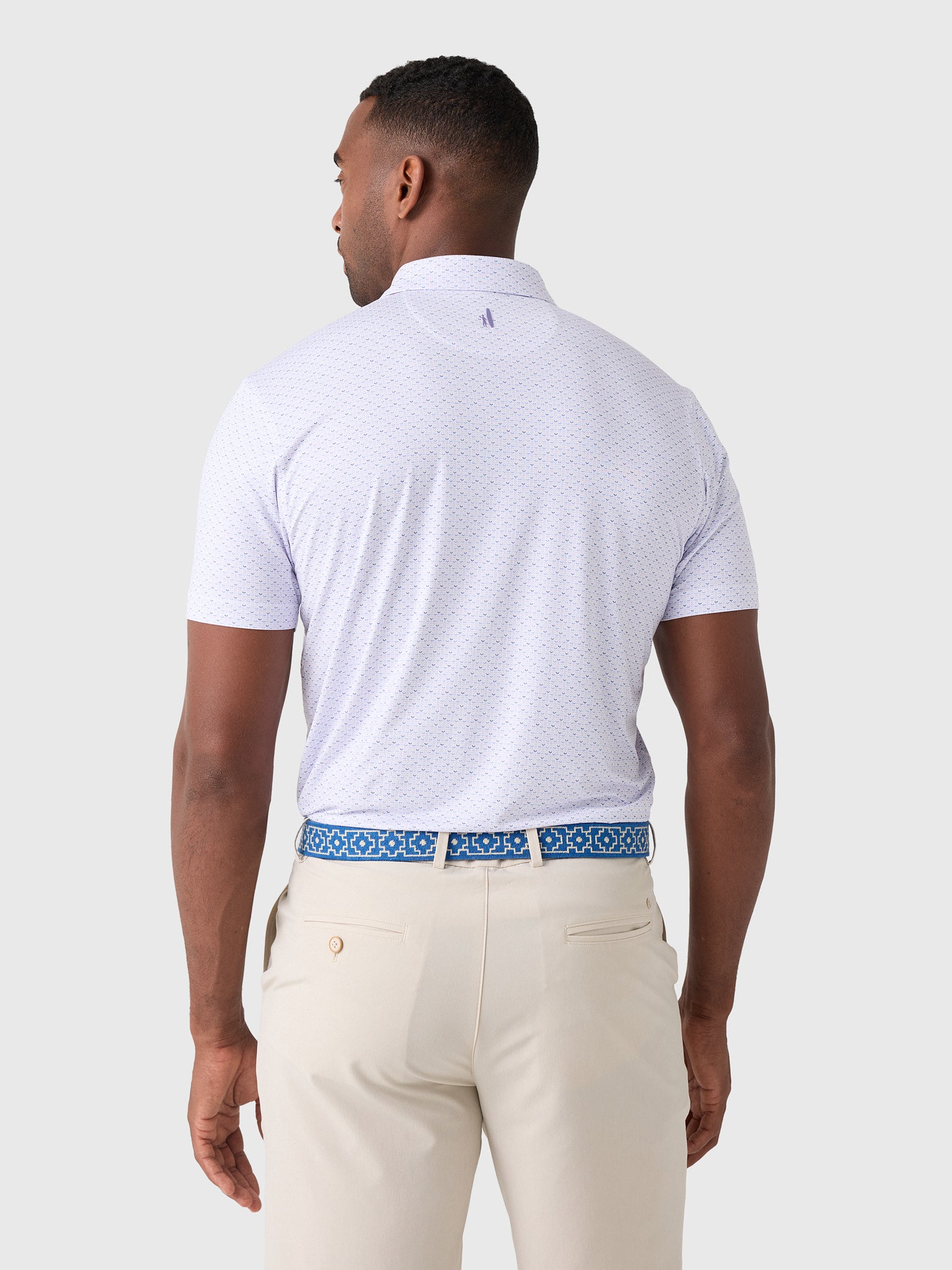 Johnnie-O Men's Fall Flower Featherweight Performance Polo - Saint Bernard