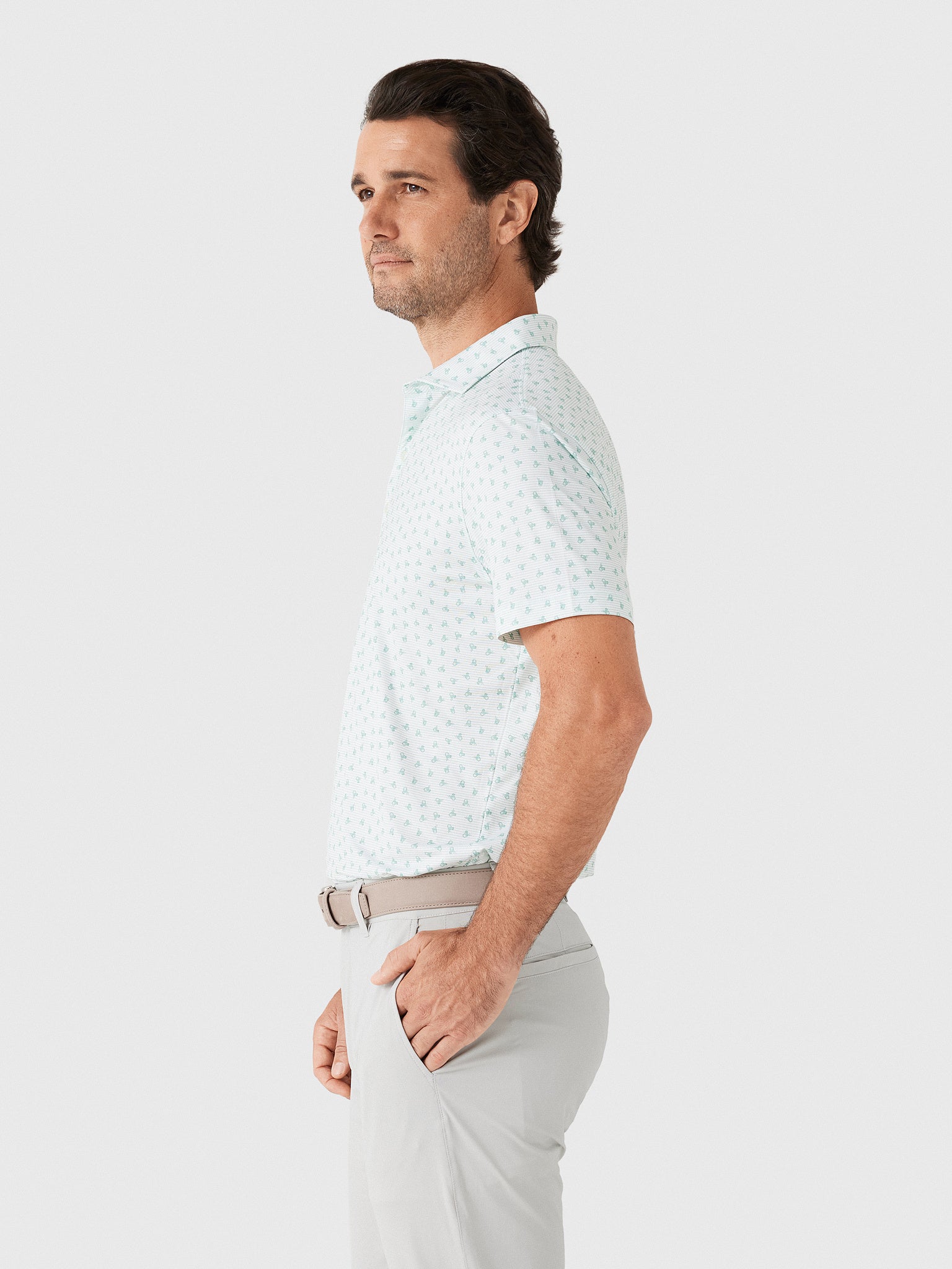Johnnie-O Men's One For The Road Featherweight Performance Polo - Saint Bernard