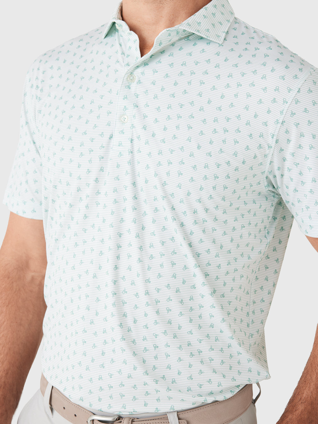 Johnnie-O Men's One For The Road Featherweight Performance Polo - Saint Bernard