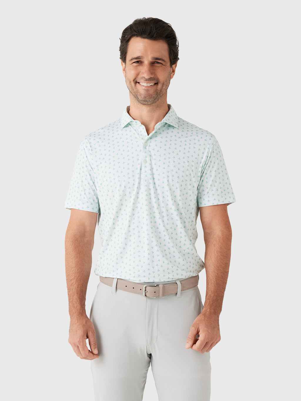 Johnnie-O Men's One For The Road Featherweight Performance Polo - Saint Bernard