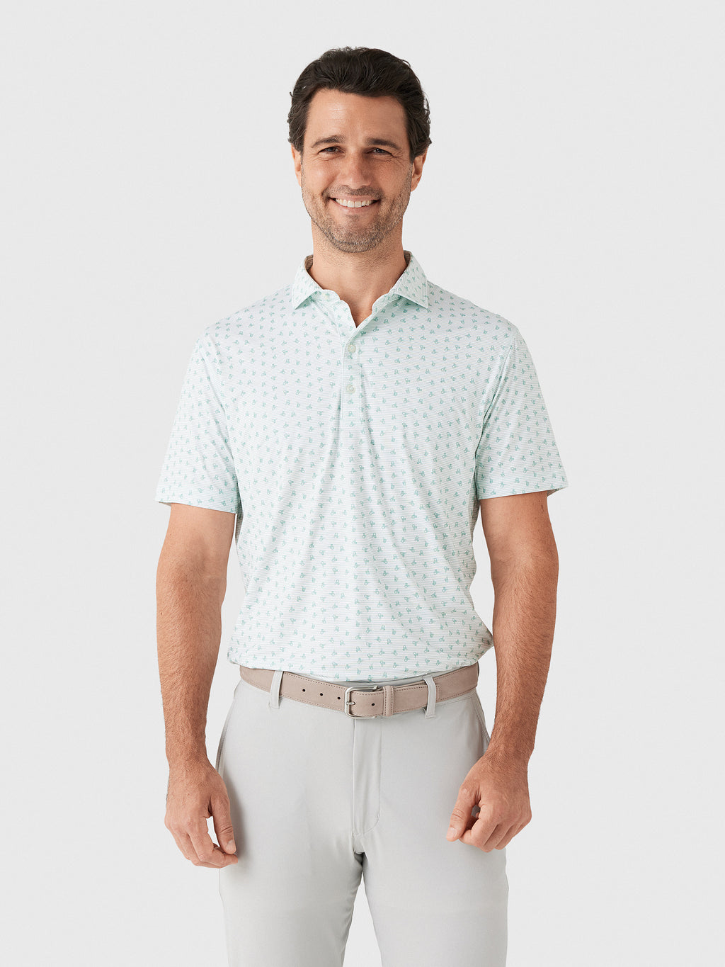 Johnnie-O Men's One For The Road Featherweight Performance Polo - Saint Bernard