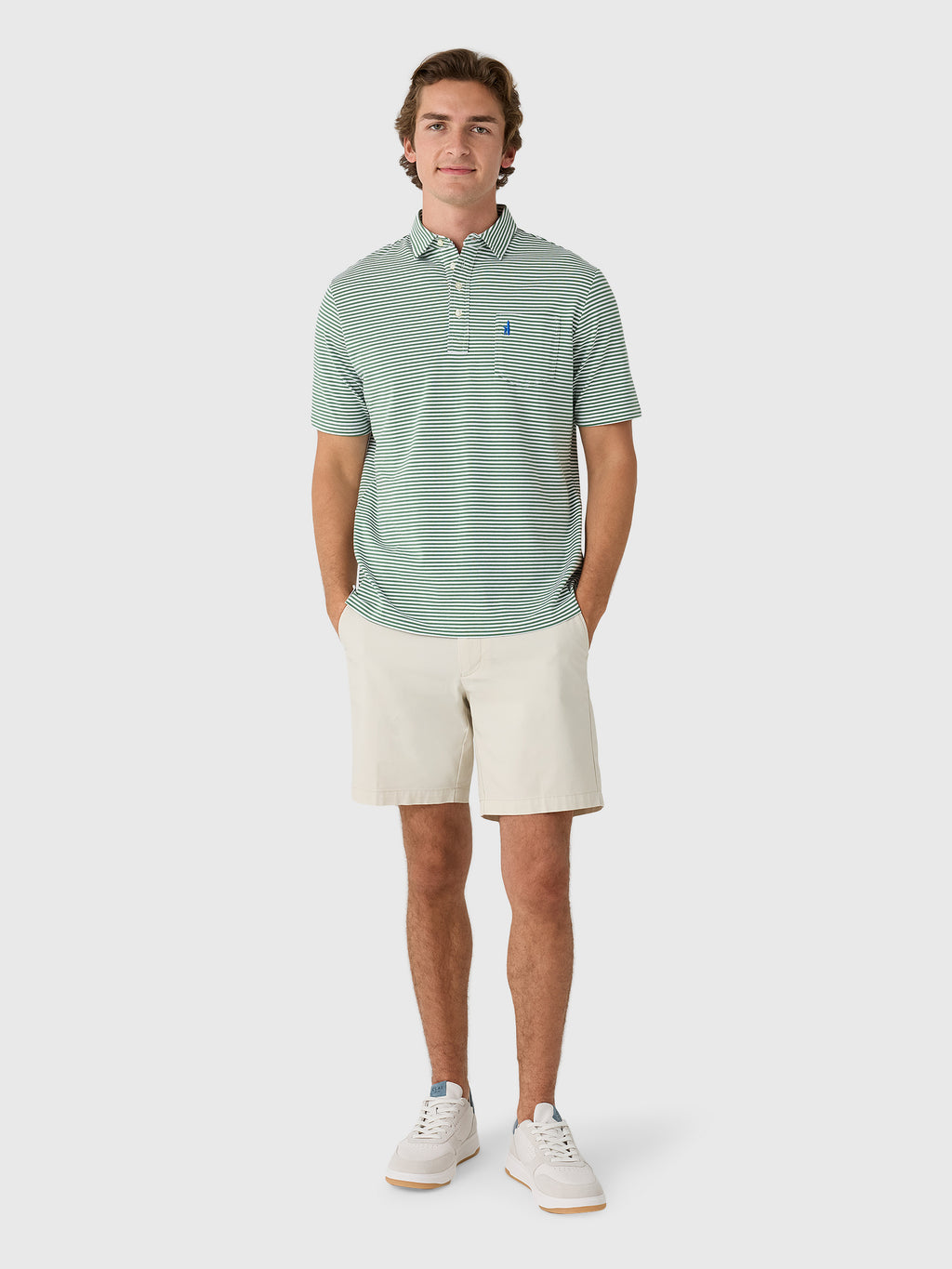 Johnnie-O Men's Jacks Stripe Original 4-Button Polo - Saint Bernard
