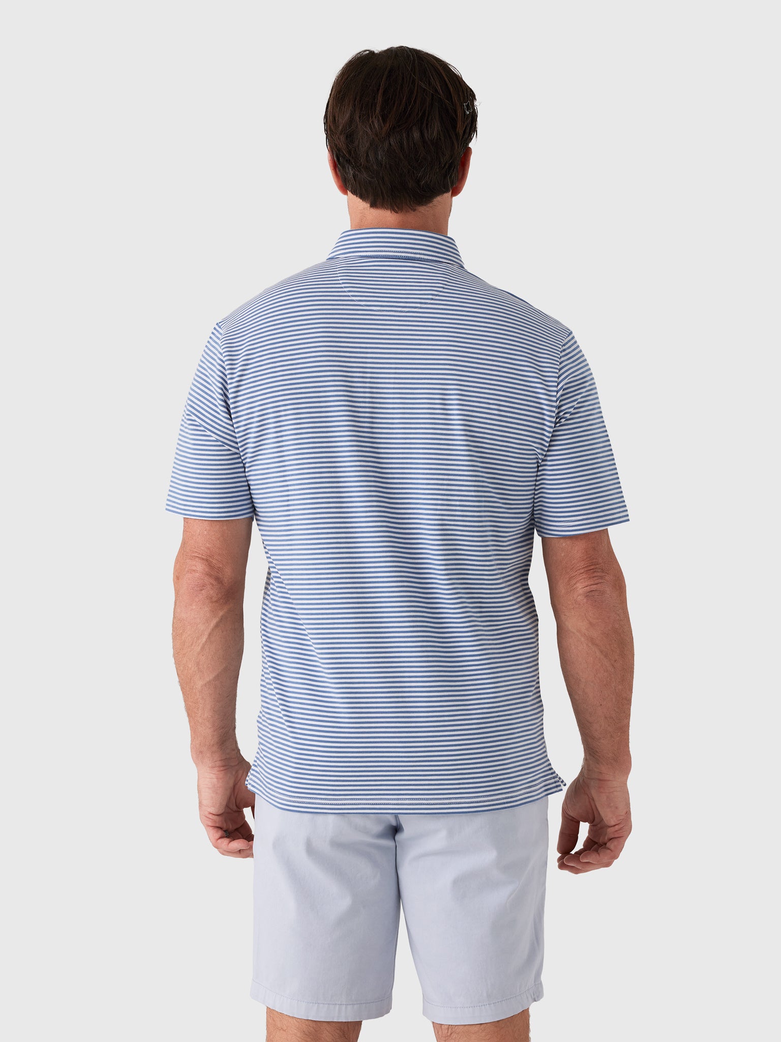 Johnnie-O Men's Jacks Stripe Original 4-Button Polo - Saint Bernard