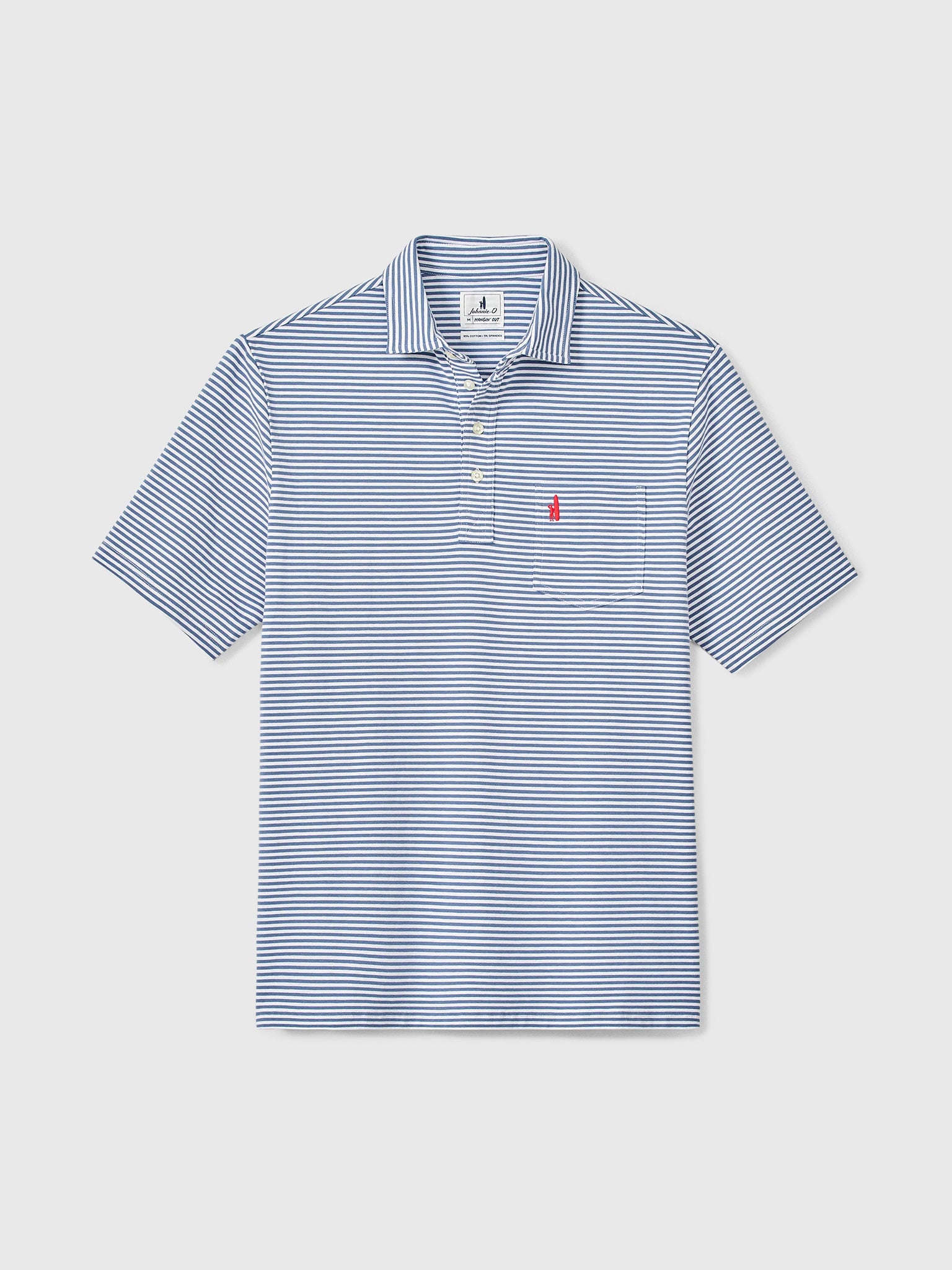 Johnnie-O Men's Jacks Stripe Original 4-Button Polo - Saint Bernard