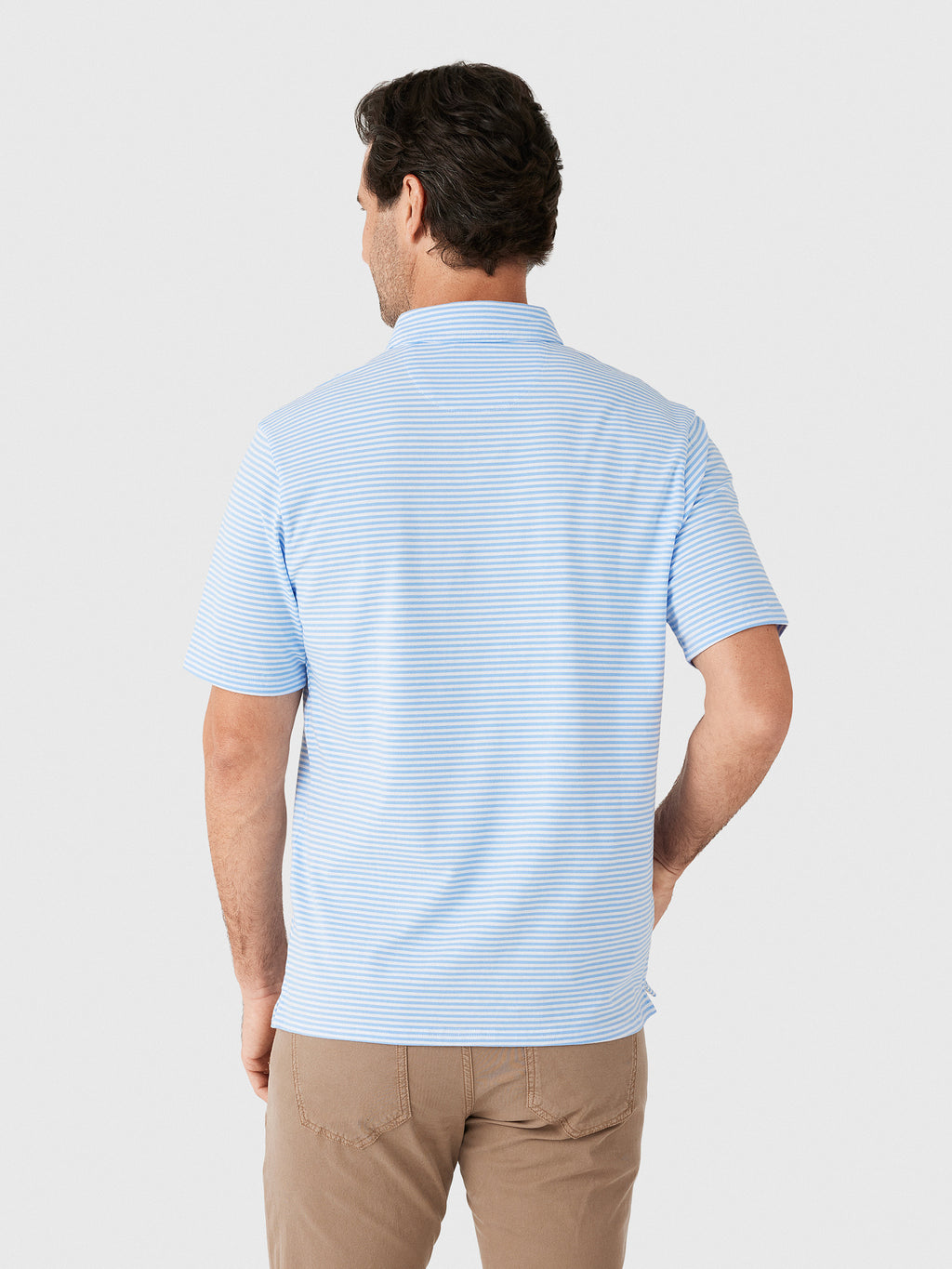 Johnnie-O Men's Jacks Stripe Original 4-Button Polo - Saint Bernard
