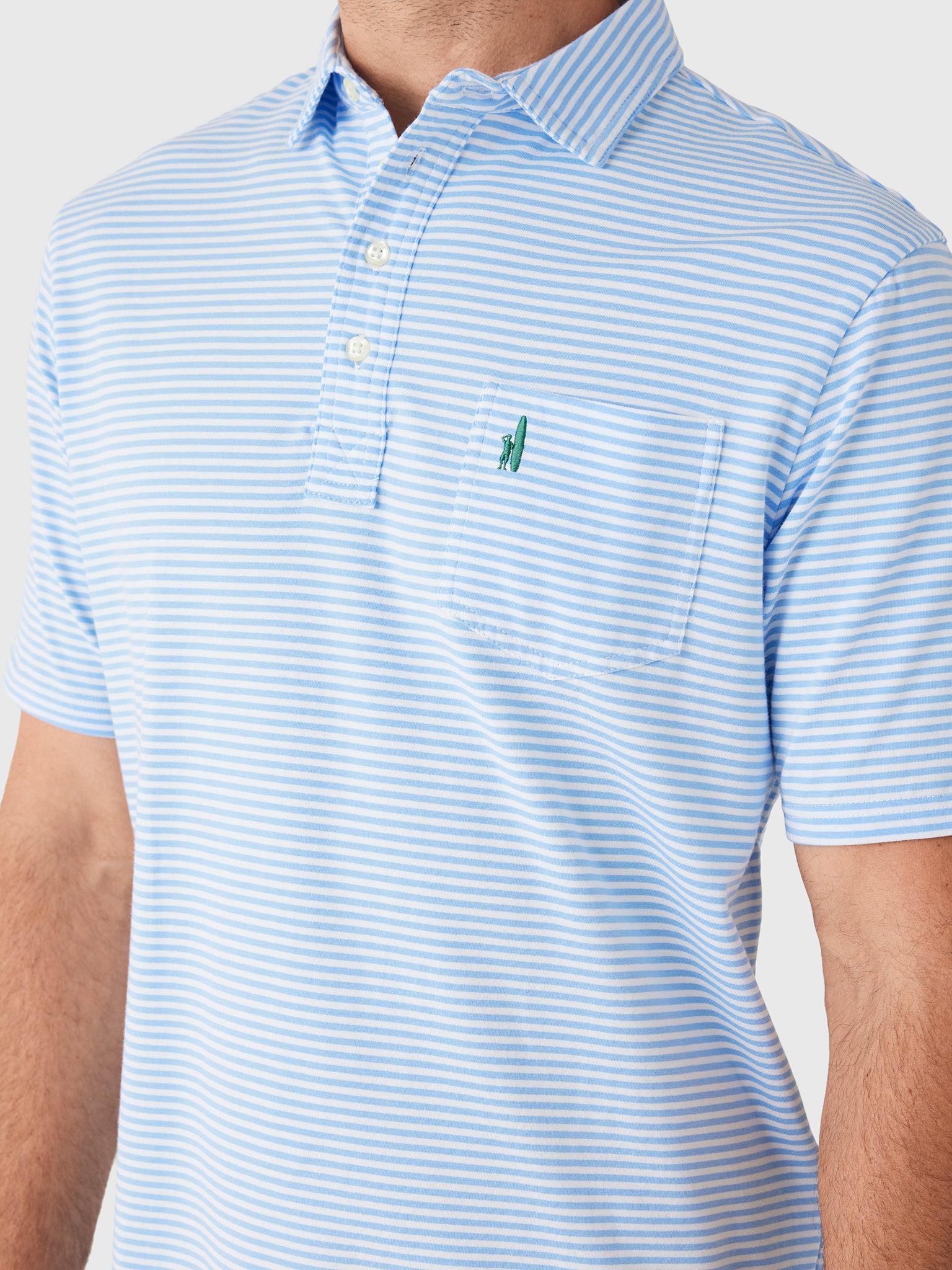 Johnnie-O Men's Jacks Stripe Original 4-Button Polo - Saint Bernard