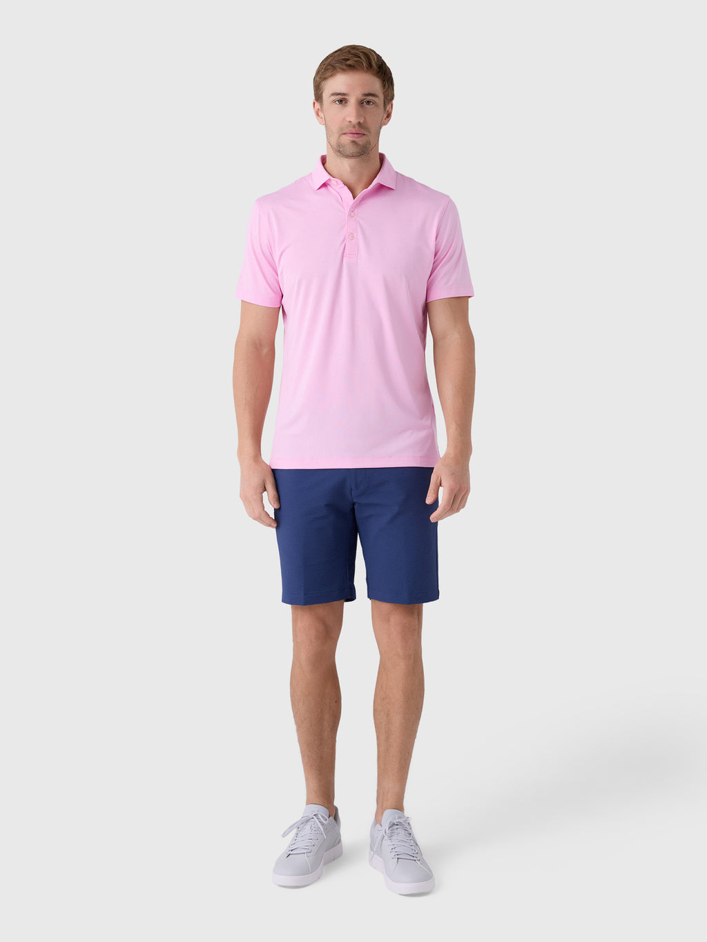 Johnnie-O Men's Birdie Solid Performance Jersey Polo - Saint Bernard