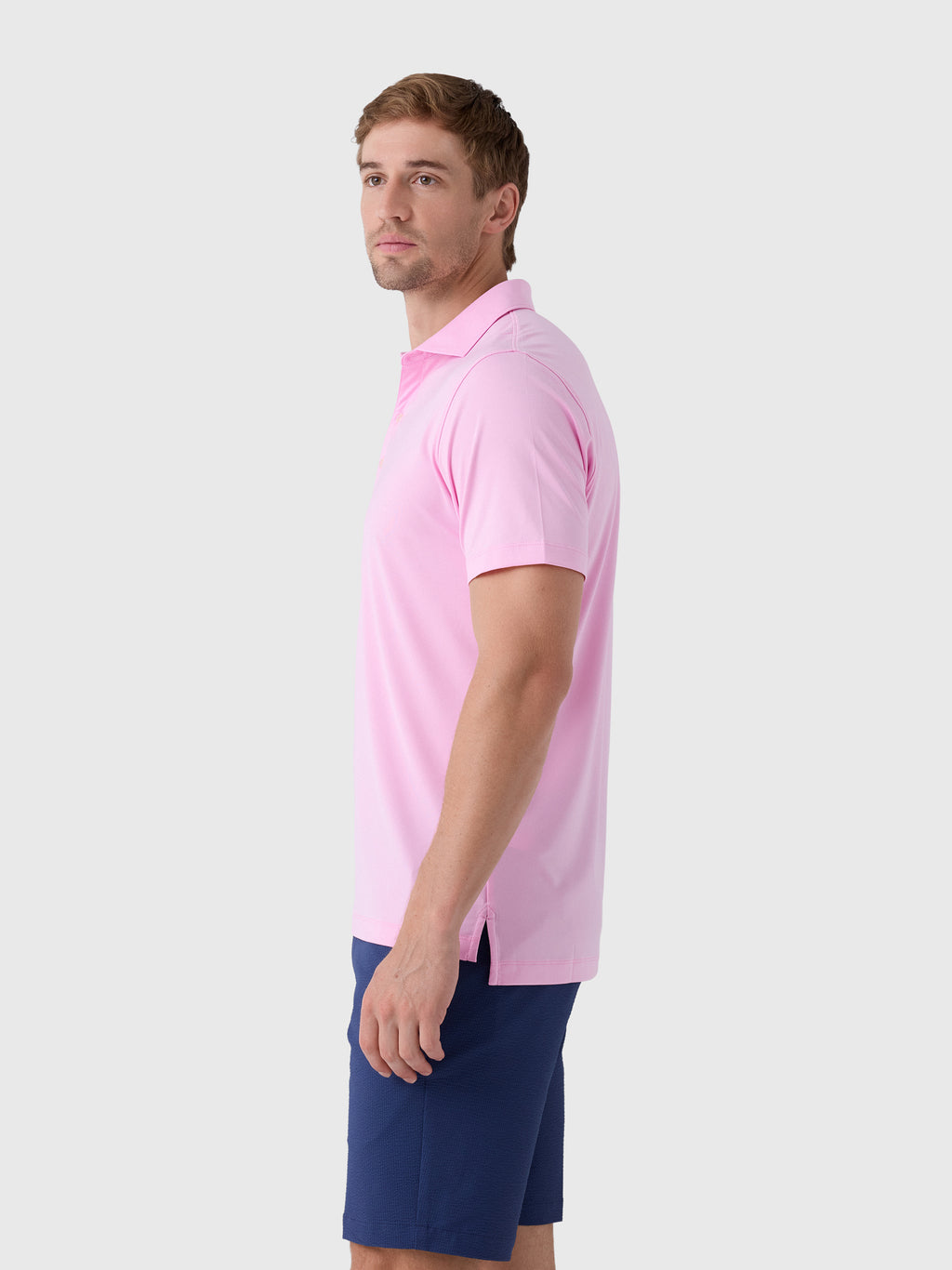 Johnnie-O Men's Birdie Solid Performance Jersey Polo - Saint Bernard
