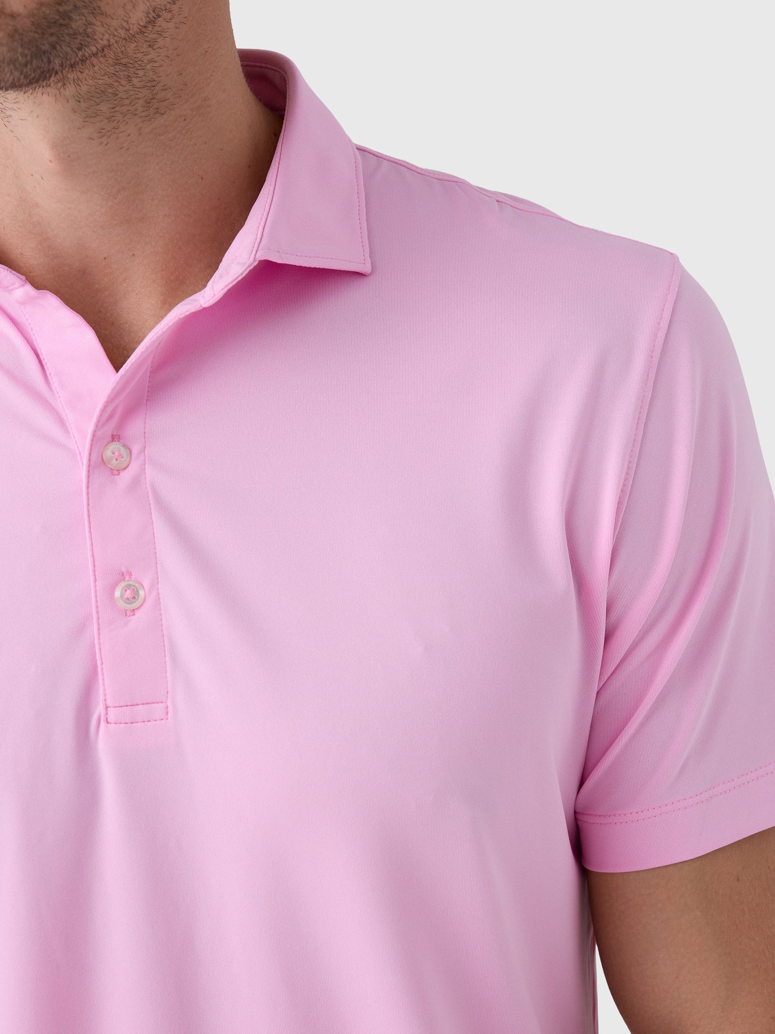 Johnnie-O Men's Birdie Solid Performance Jersey Polo - Saint Bernard