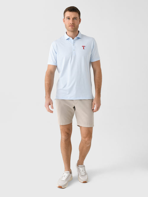 Johnnie-O Men's Texas Rangers Lyndonn Striped Jersey Performance Polo