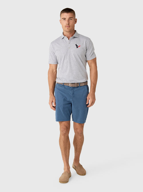 Johnnie-O Men's Houston Texans Lyndonn Striped Performance Jersey Polo