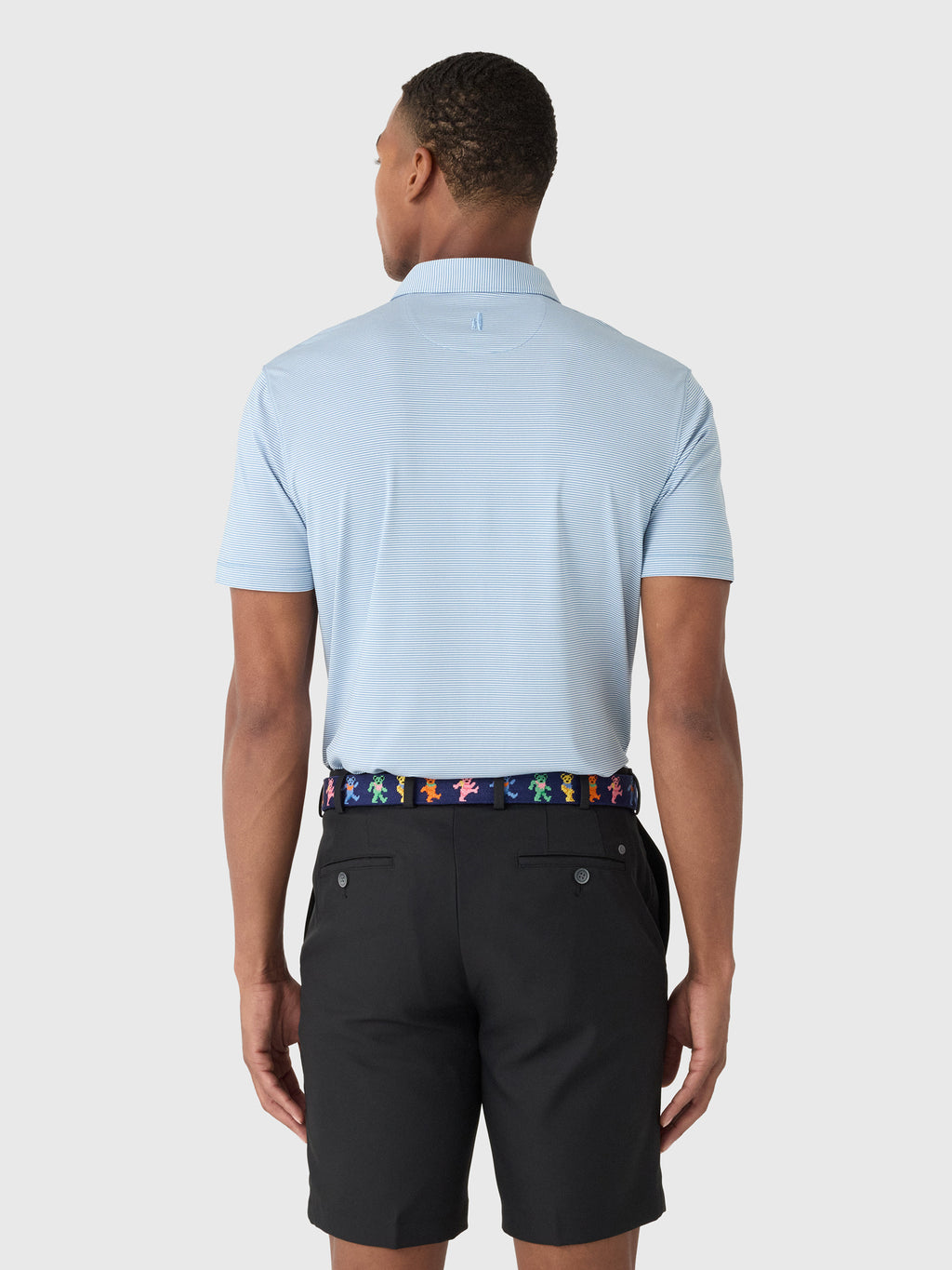 Johnnie-O Men's Lyndonn Stripe Performance Jersey Polo - Saint Bernard
