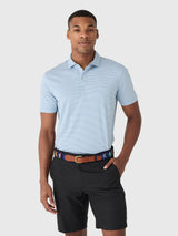 Johnnie-O Men's Lyndonn Stripe Performance Jersey Polo - Saint Bernard