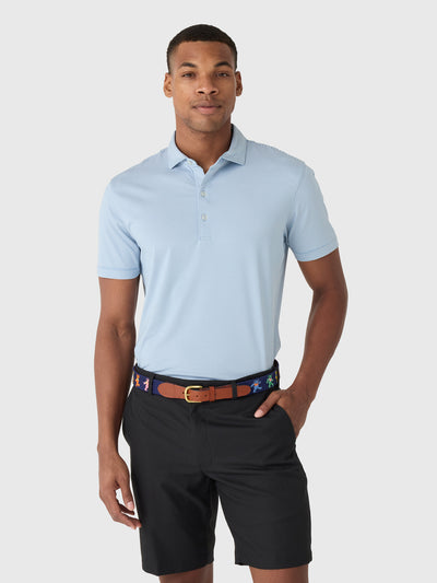 Johnnie-O Men's Lyndonn Stripe Performance Jersey Polo - Saint Bernard
