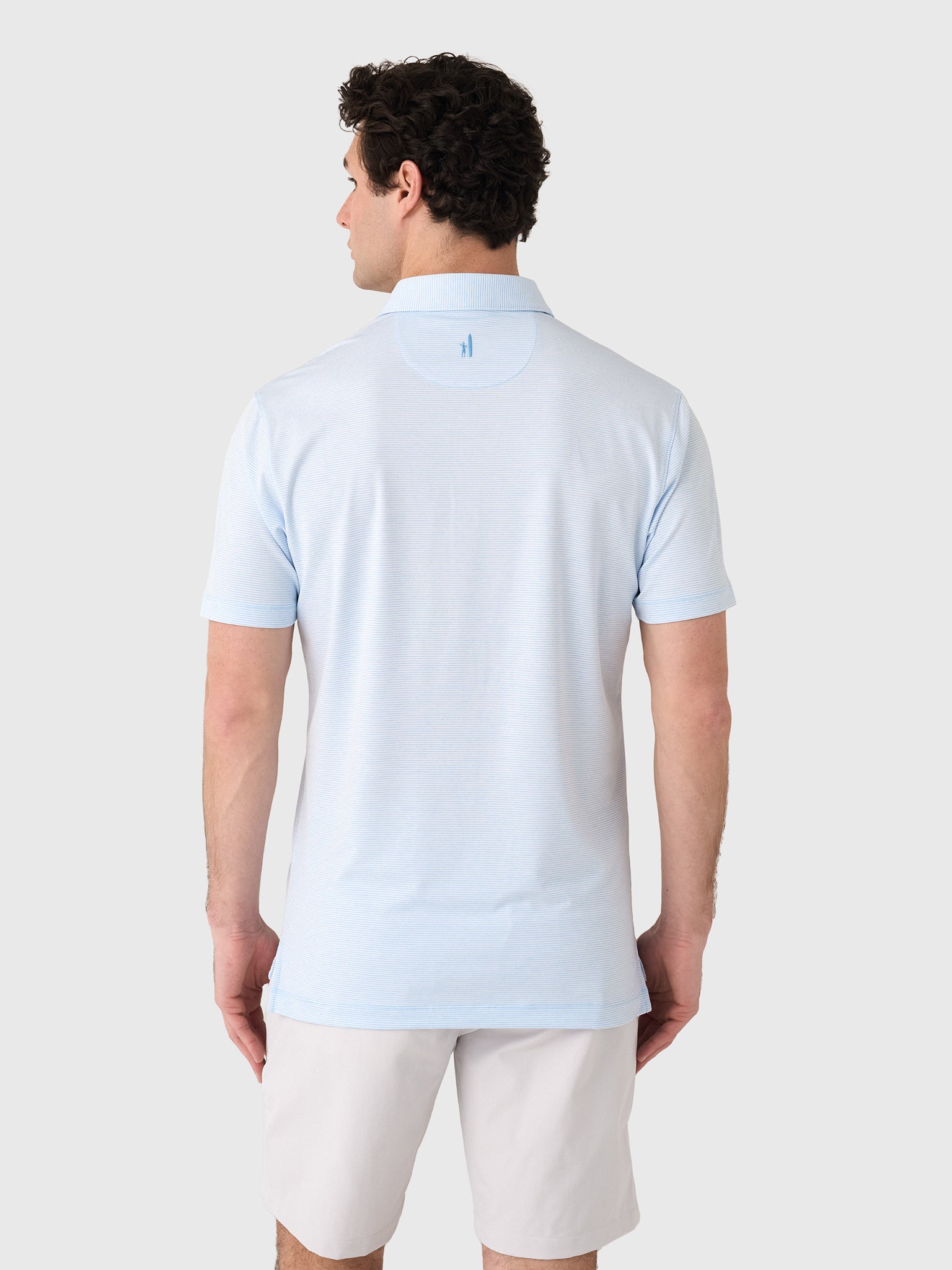 Johnnie-O Men's Lyndonn Stripe Performance Jersey Polo - Saint Bernard