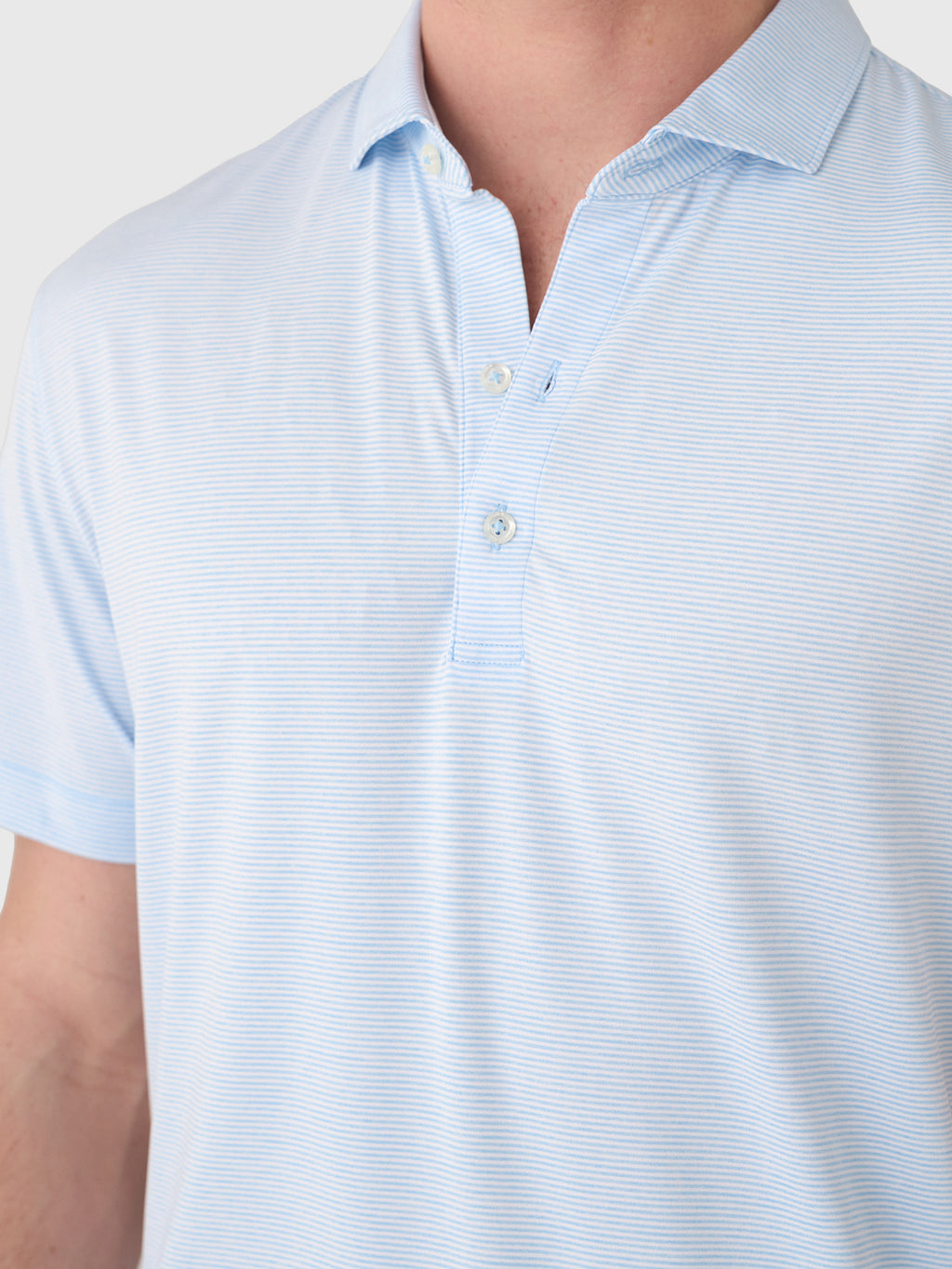 Johnnie-O Men's Lyndonn Stripe Performance Jersey Polo - Saint Bernard