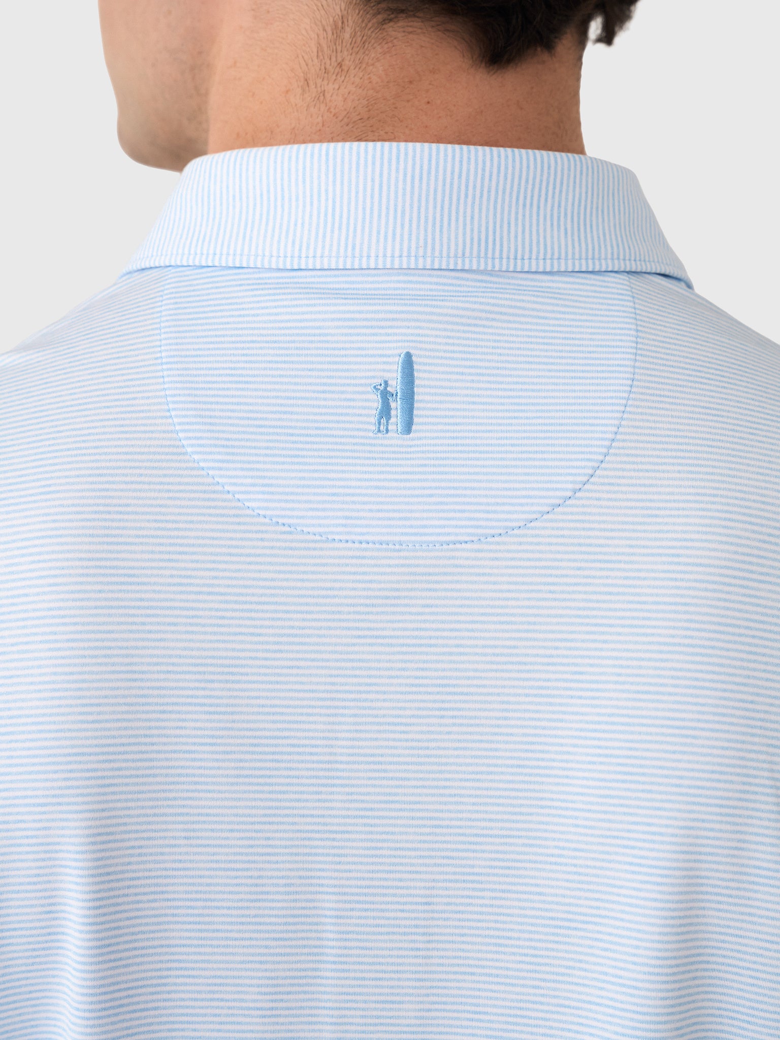 Johnnie-O Men's Lyndonn Stripe Performance Jersey Polo - Saint Bernard