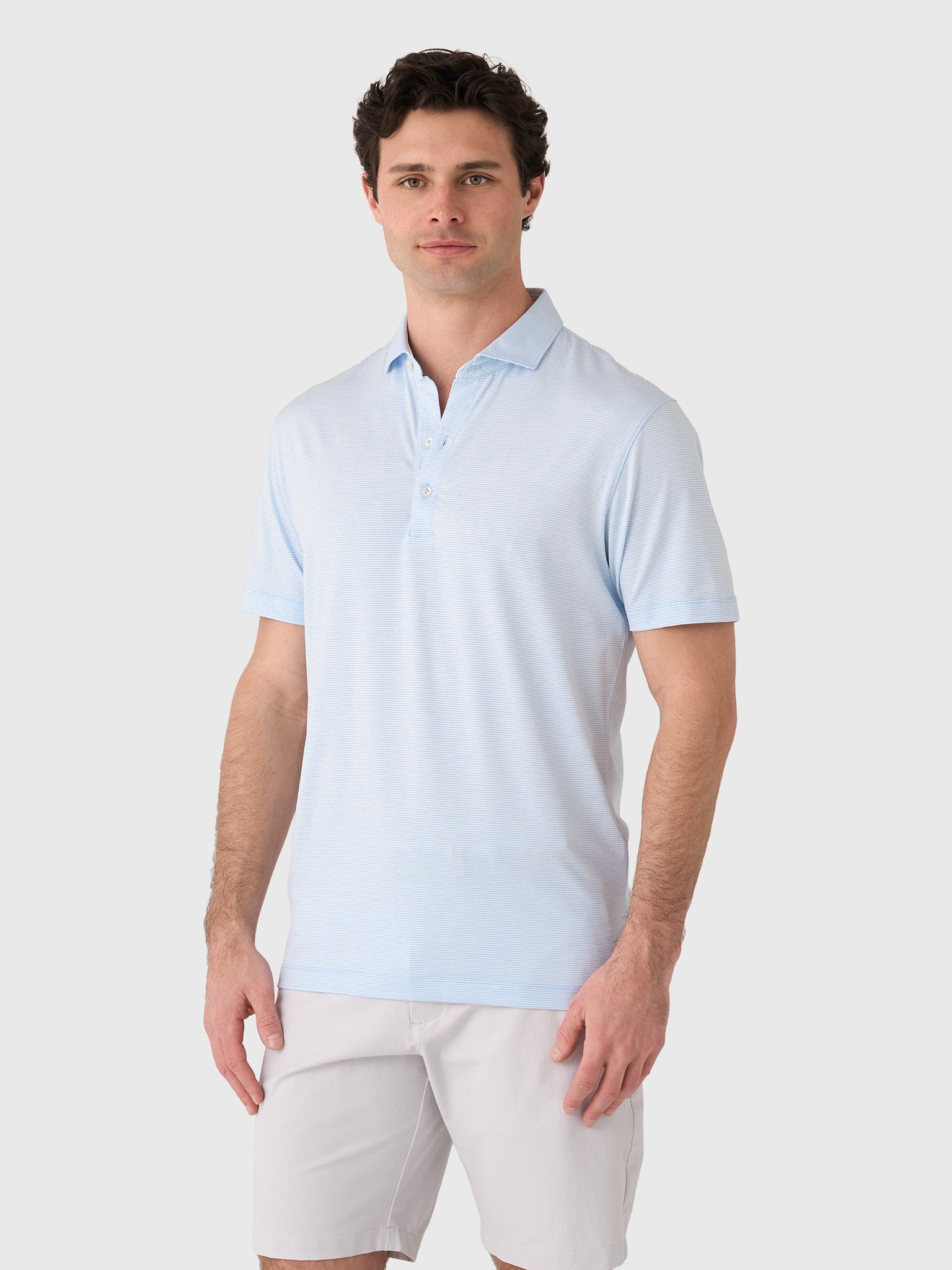 Johnnie-O Men's Lyndonn Stripe Performance Jersey Polo – Saint Bernard