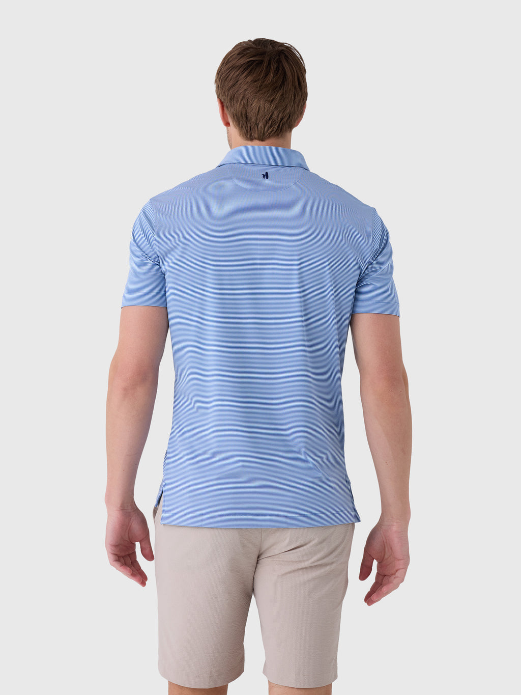 Johnnie-O Men's Lyndonn Stripe Performance Jersey Polo - Saint Bernard