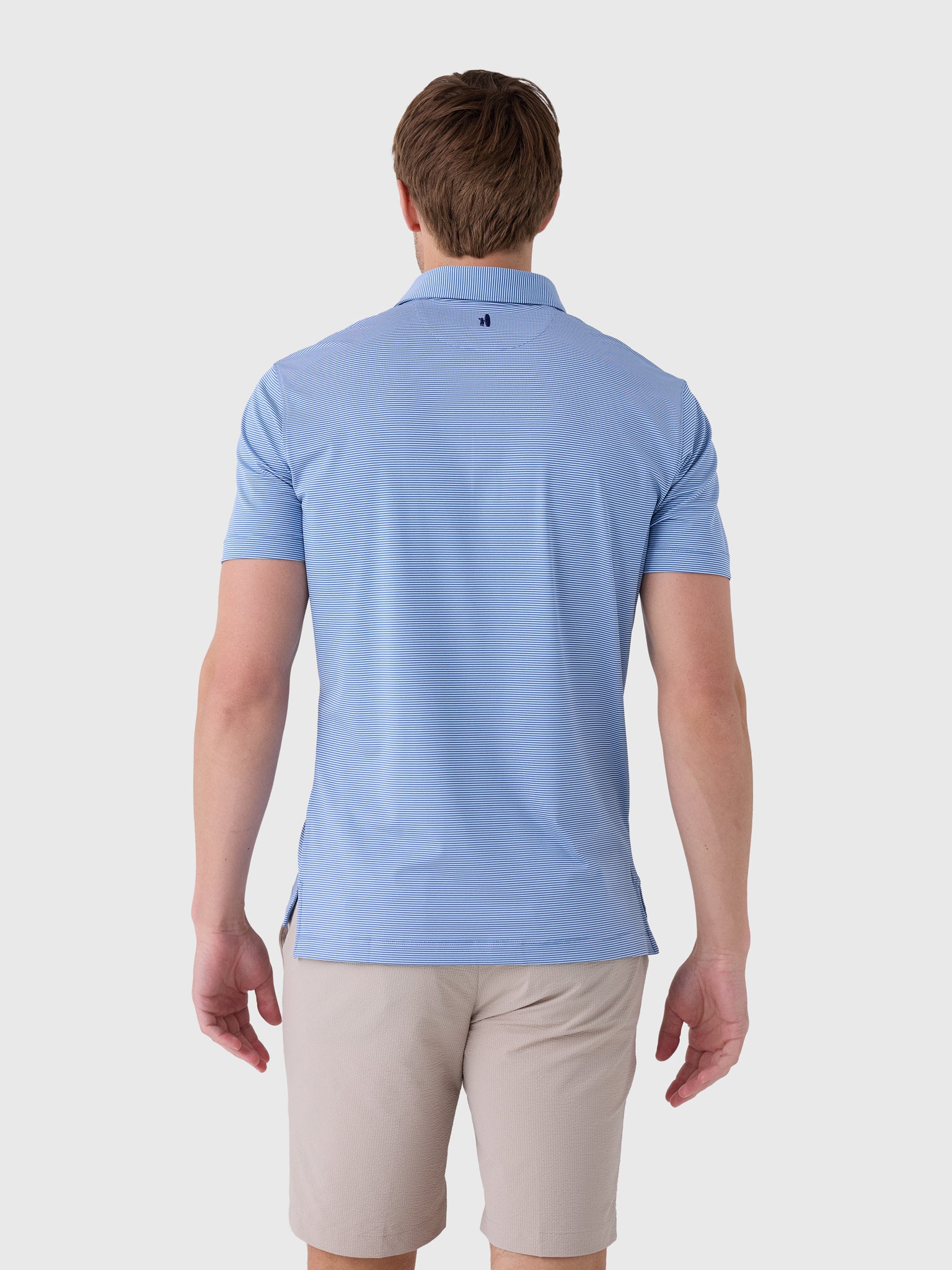 Johnnie-O Men's Lyndonn Stripe Performance Jersey Polo - Saint Bernard