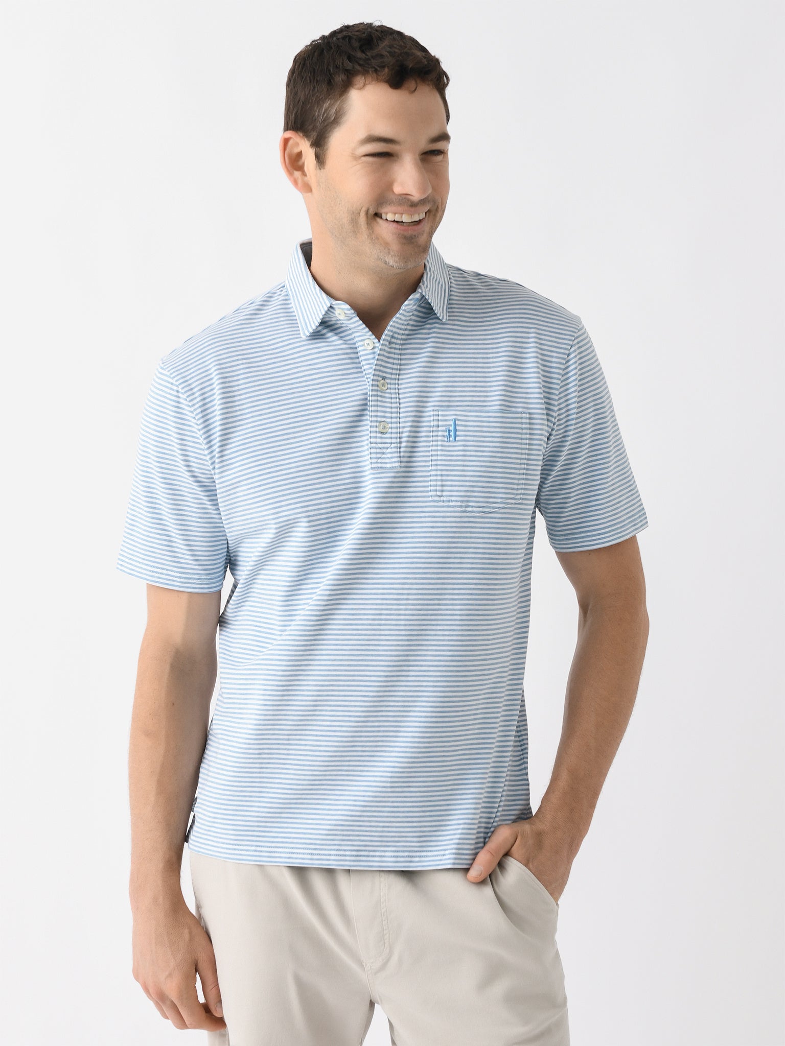 Johnnie-O Men's Dante Striped Polo - Saint Bernard