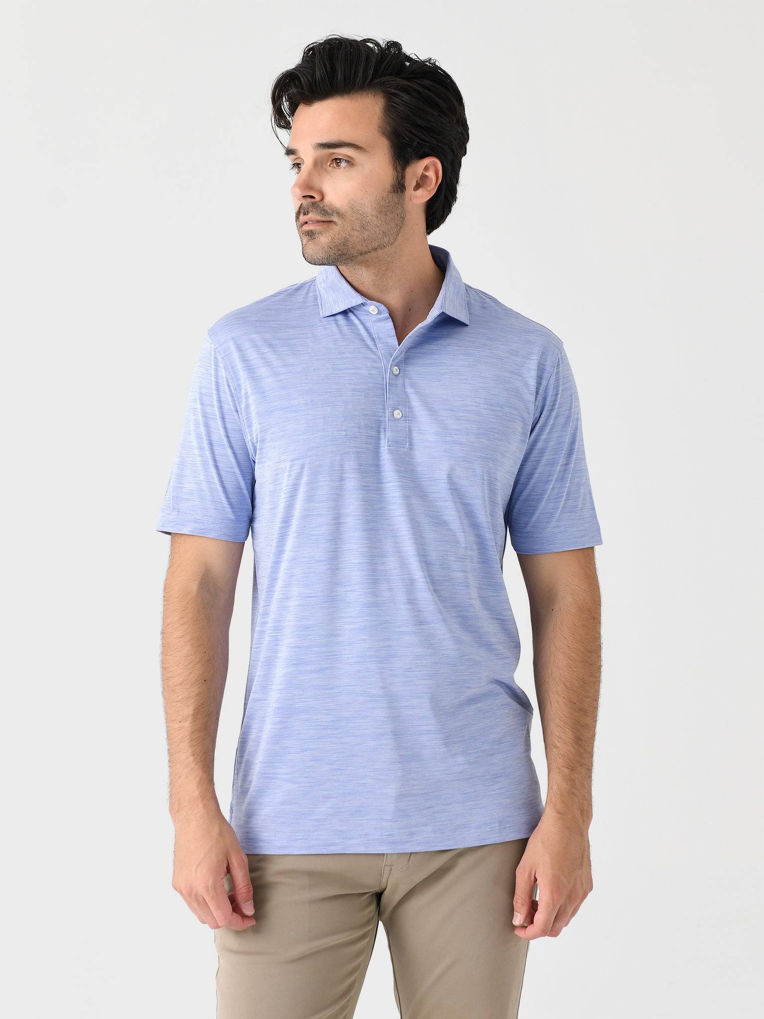 Johnnie-O Men's Huron Solid Featherweight Performance Polo - Saint Bernard