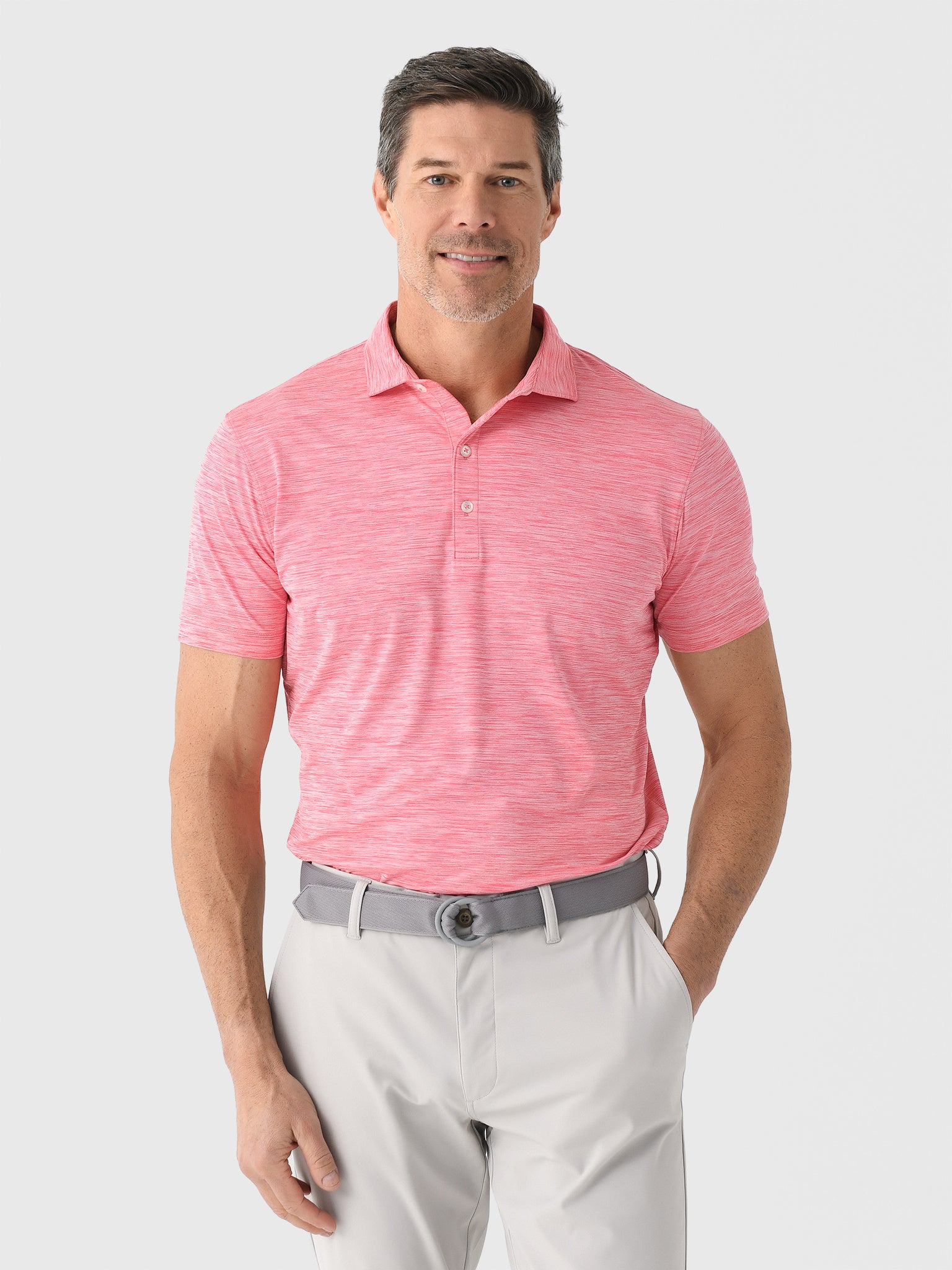 Johnnie-O Men's Huron Solid Featherweight Performance Polo - Saint Bernard