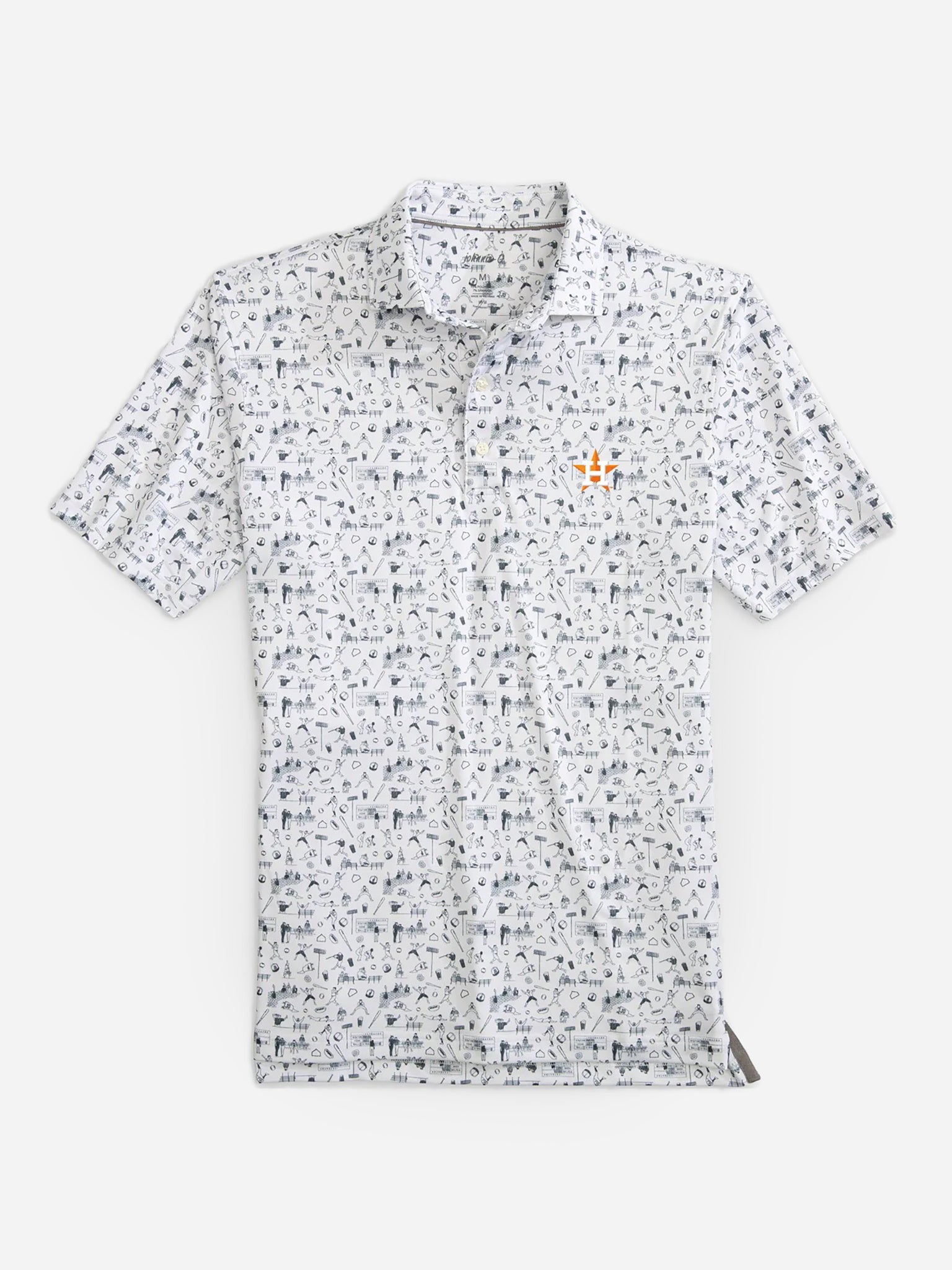 Johnnie-O Men's Houston Astros Ballpark Printed Jersey Performance Polo - Saint Bernard