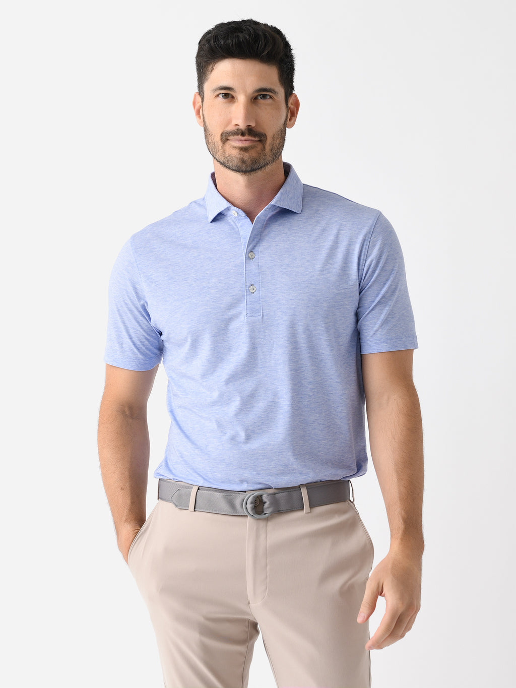Johnnie-O Men's Maddox Solid Top Shelf Performance Polo - Saint Bernard