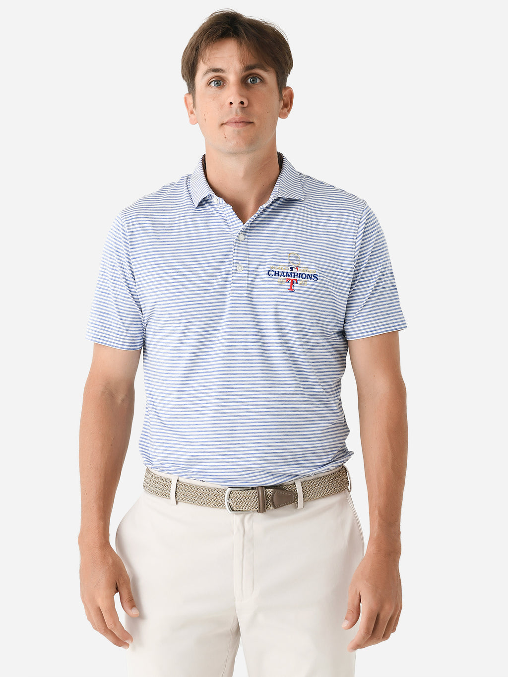 Johnnie-O Men's Texas Rangers World Series Seymour Polo - Saint Bernard
